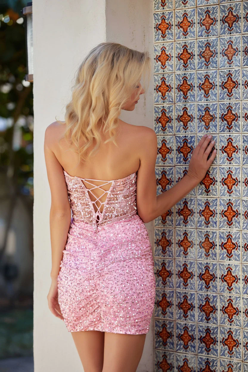 Primavera Couture 4266 Sequin Corset Short Cocktail & Homecoming Dress - Image 10