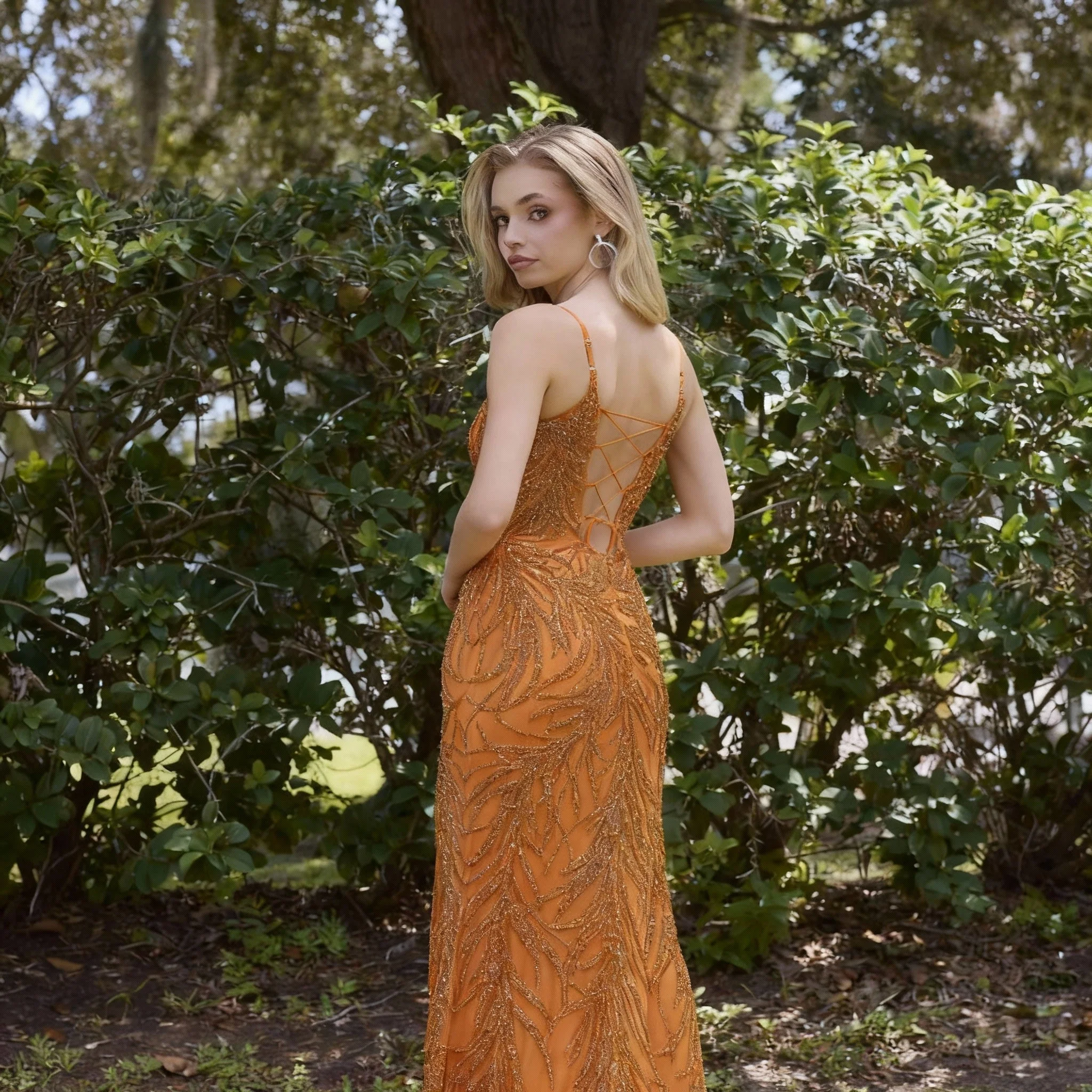 Primavera Couture 4310 Long Beaded Formal Prom Fitted Dress - Image 11