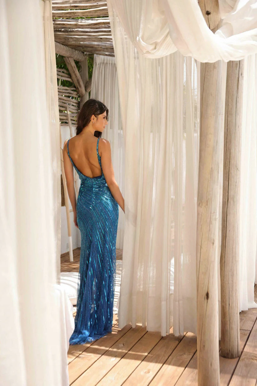 Primavera Couture 4325 Fitted Slit Formal Long Prom Dress - Image 8