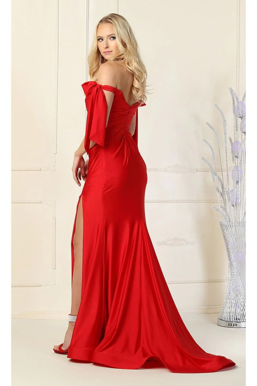 Red Bridesmaid Dresses-Inexpensive Ruched Prom - Image 7