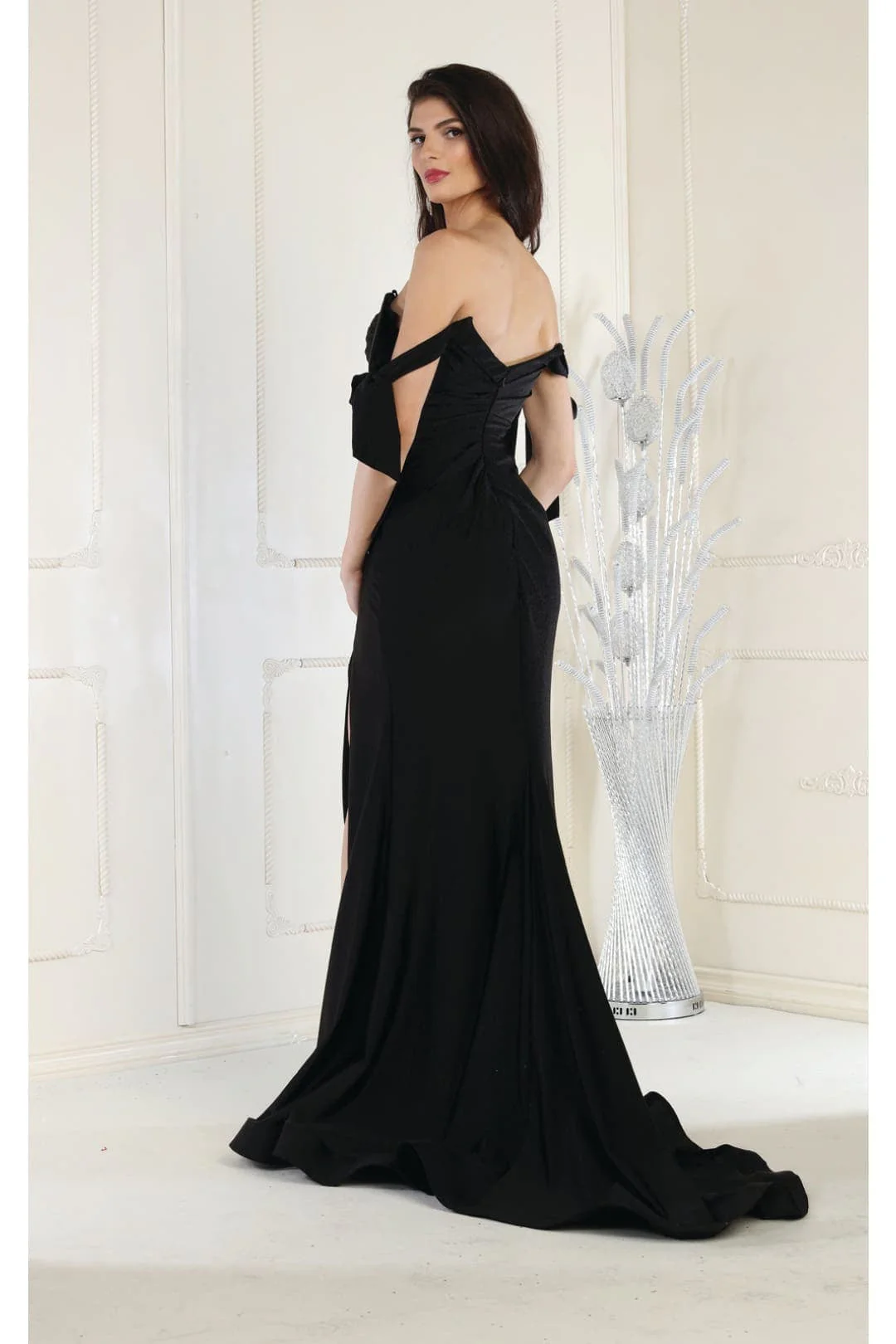 Prom Dress Stretchy Off The Shoulder Plus Size Gown for a Wedding Guest - Image 25