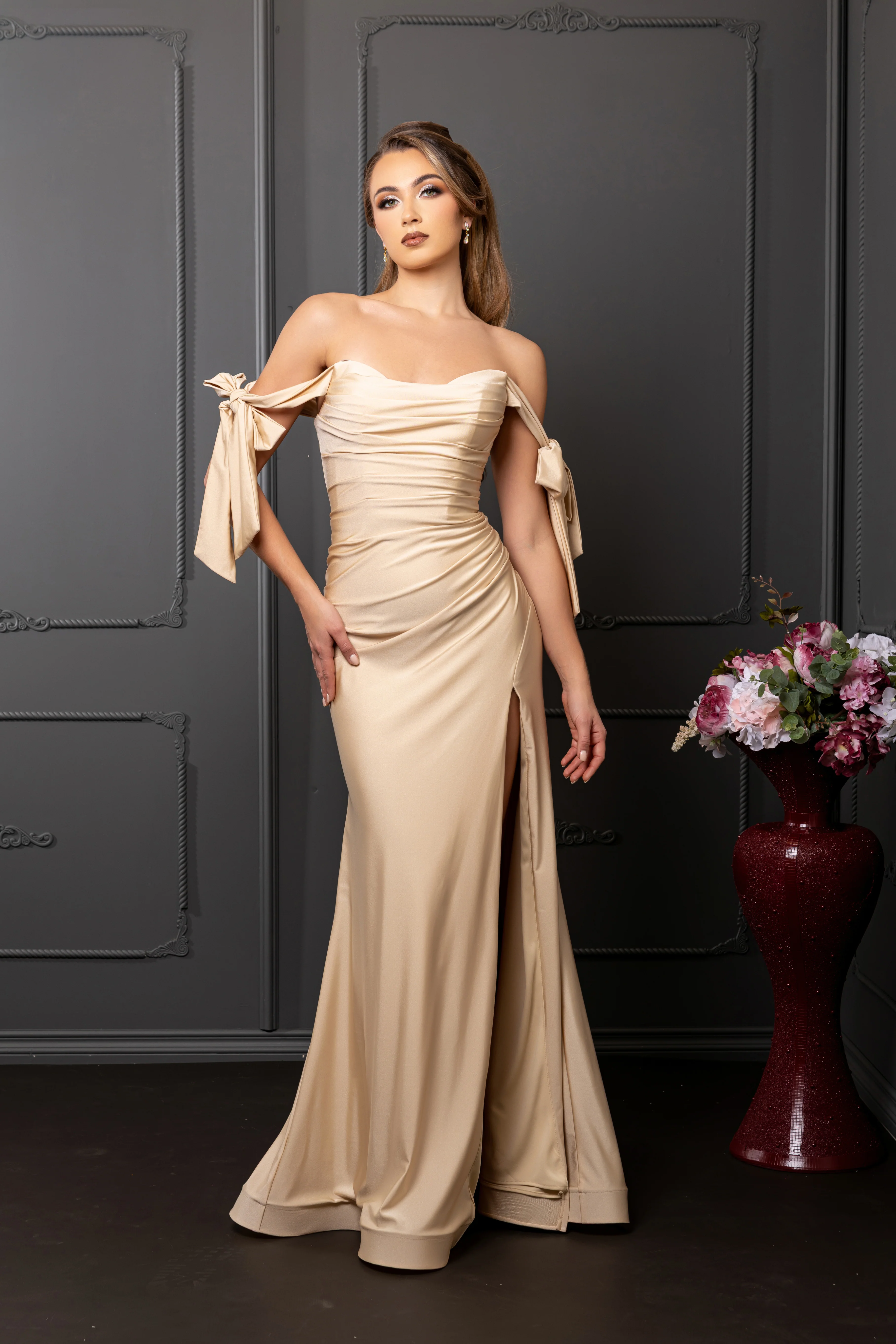 Prom Dress Stretchy Off The Shoulder Plus Size Gown for a Wedding Guest - Image 59