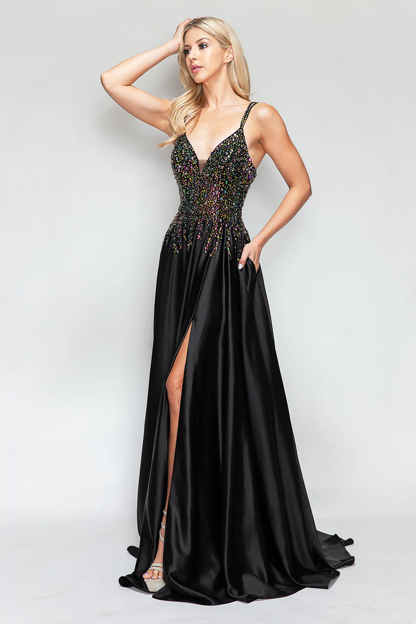 Prom Dress V-Neck Spaghetti Strap A-Line Formal Gown By Lenovia 8331-New Collection - Image 8