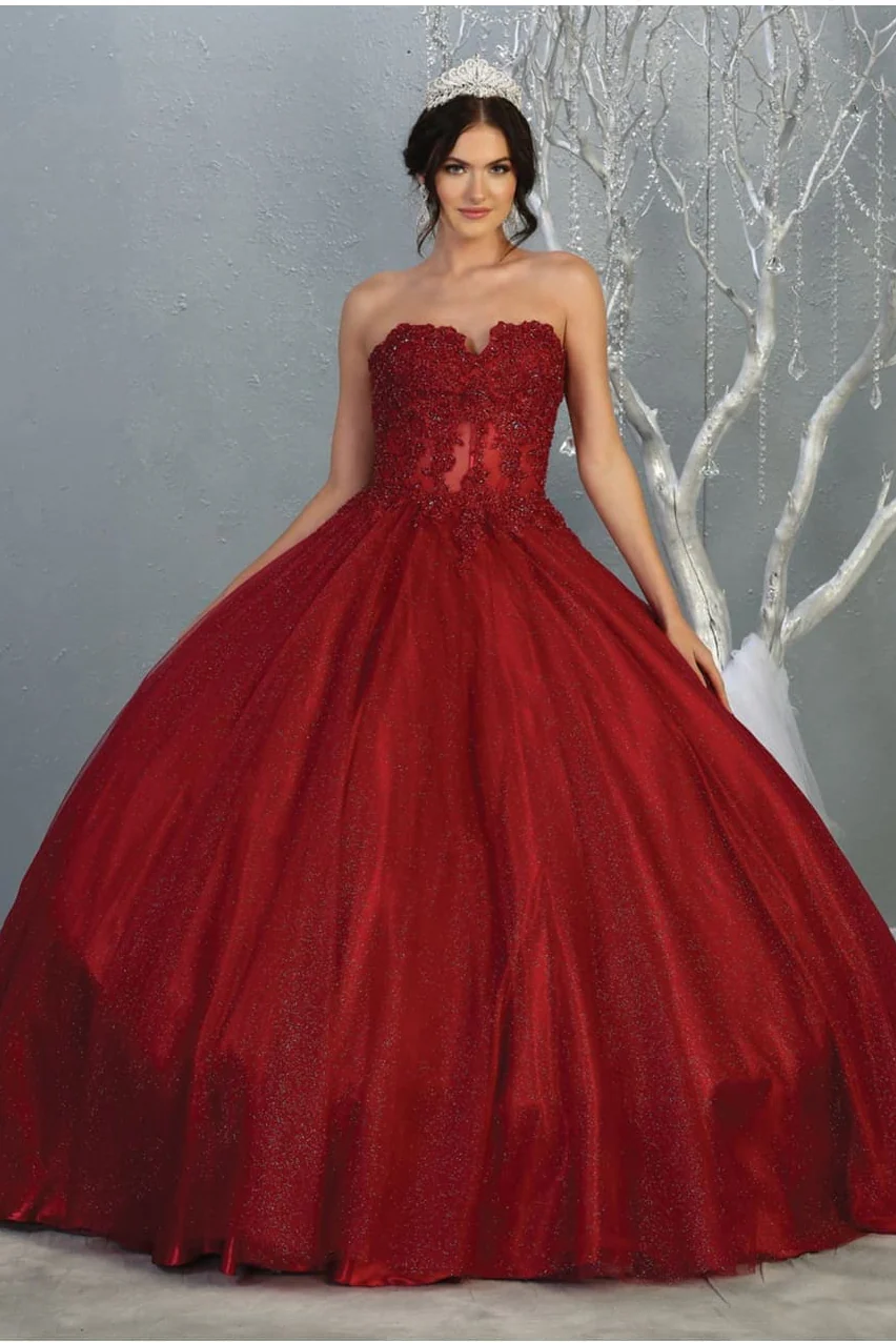 Quinceanera Dress Ball Gown Bolero Glitter Style - Image 12