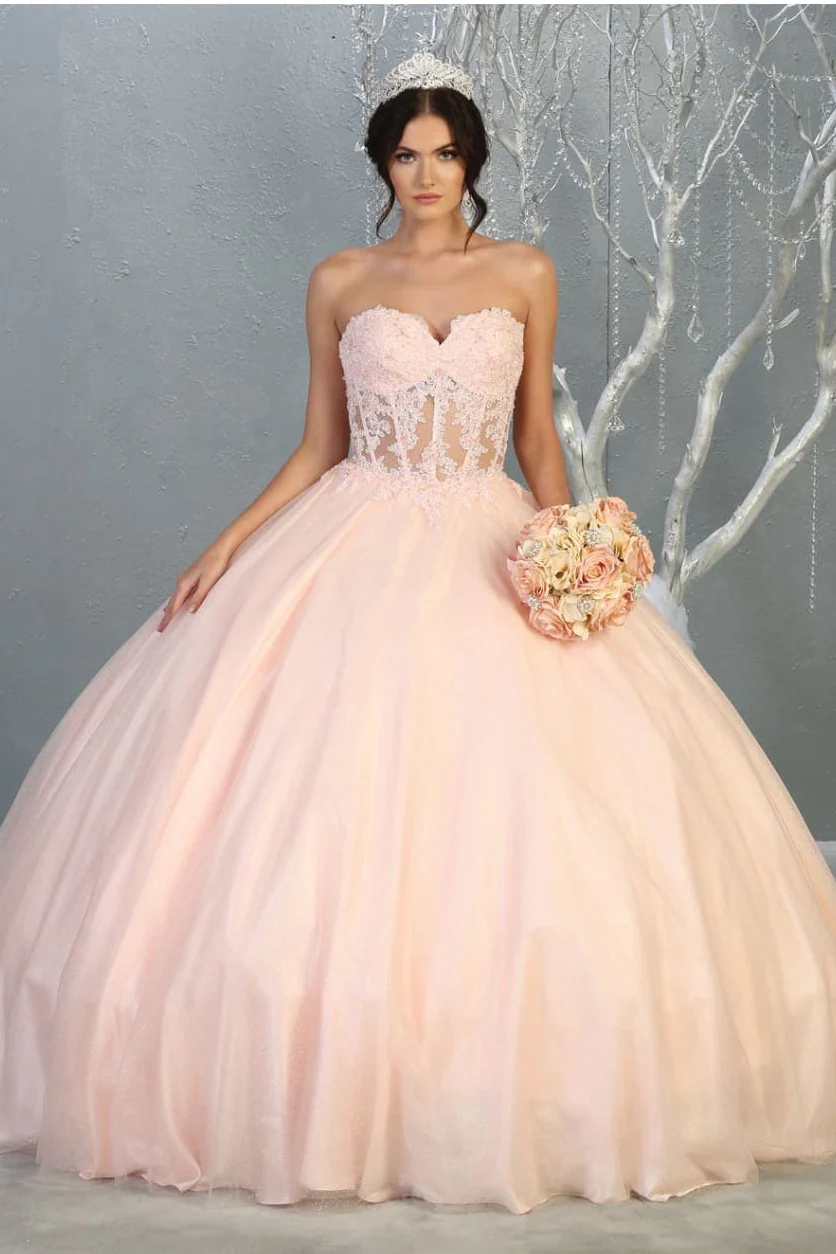 Quinceanera Dress Ball Gown Bolero Glitter Style - Image 9