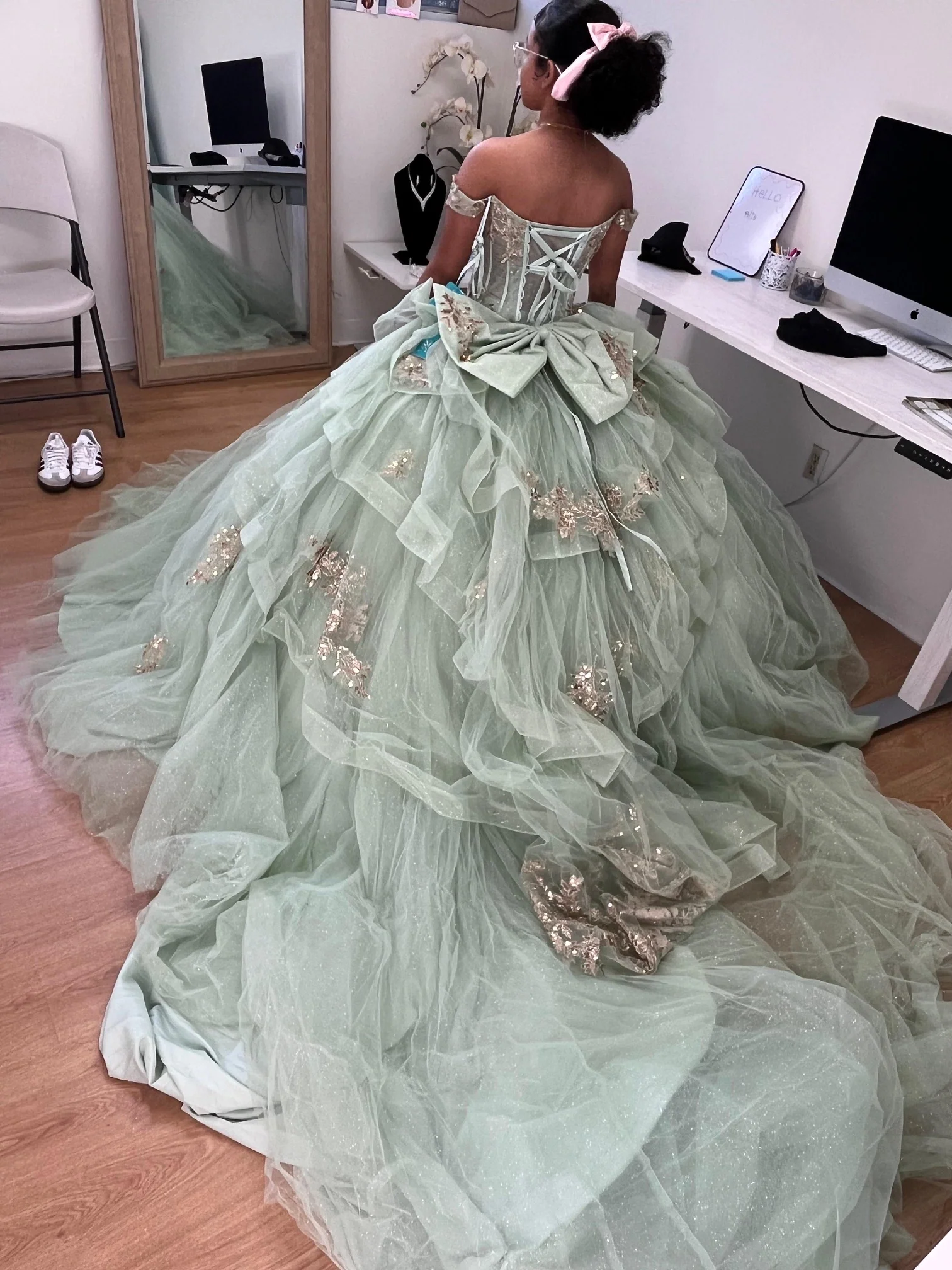 Quinceanera Dress Sweetheart Ruffles Sequin Prom Gown By Layla K LK272 - Image 10