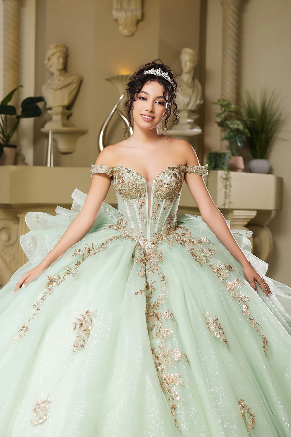 Quinceanera Dress Sweetheart Ruffles Sequin Prom Gown By Layla K LK272 - Image 13