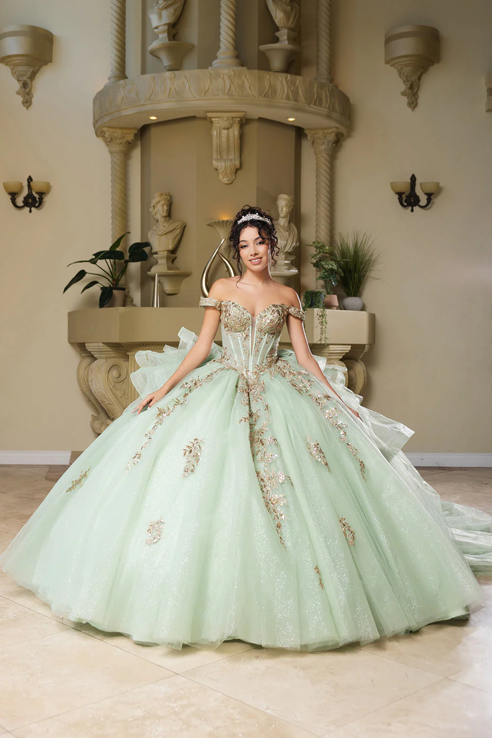 Quinceanera Dress Sweetheart Ruffles Sequin Prom Gown By Layla K LK272 - Image 14