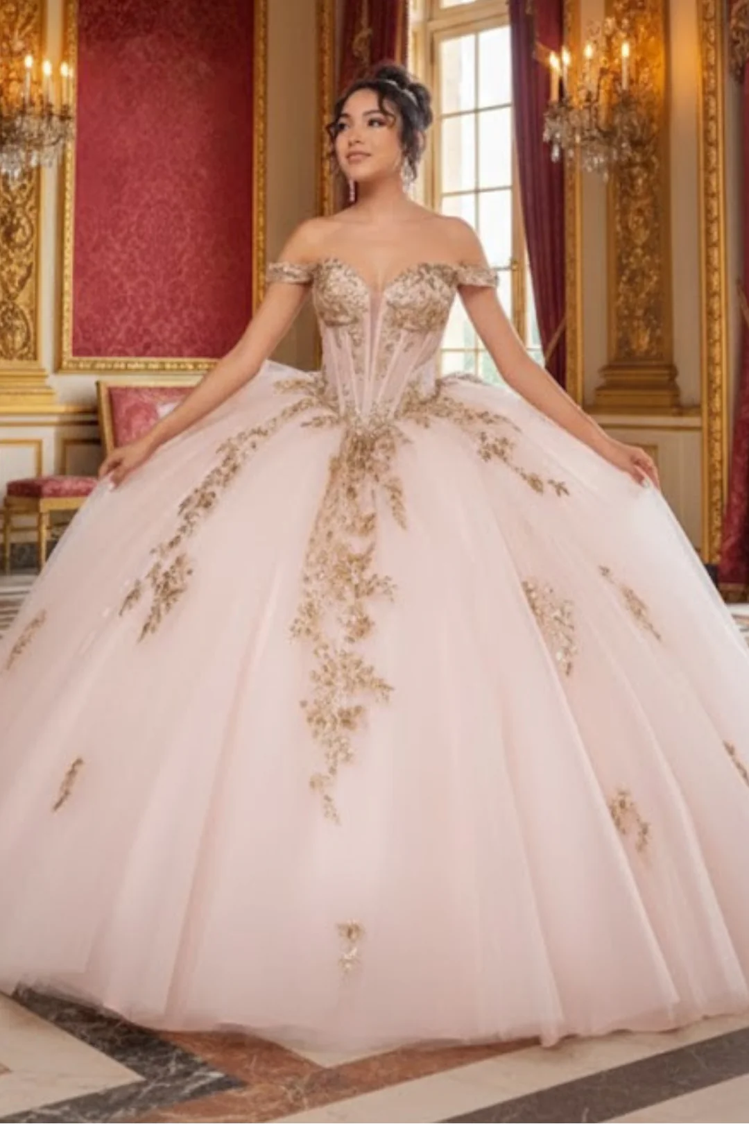 Quinceanera Dress Sweetheart Ruffles Sequin Prom Gown By Layla K LK272 - Image 4