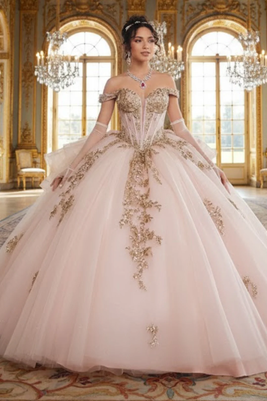 Quinceanera Dress Sweetheart Ruffles Sequin Prom Gown By Layla K LK272 - Image 5
