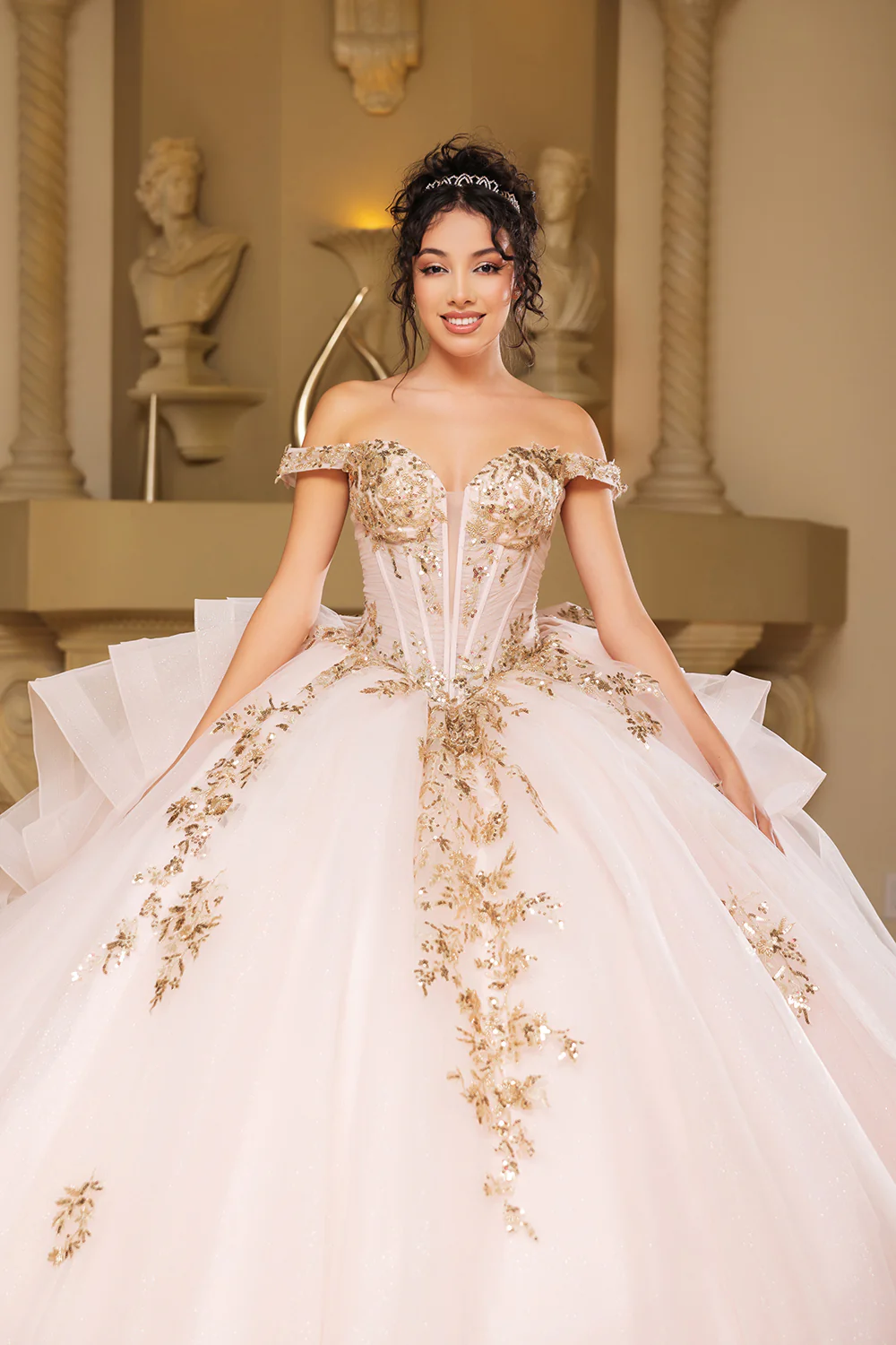 Quinceanera Dress Sweetheart Ruffles Sequin Prom Gown By Layla K LK272 - Image 7