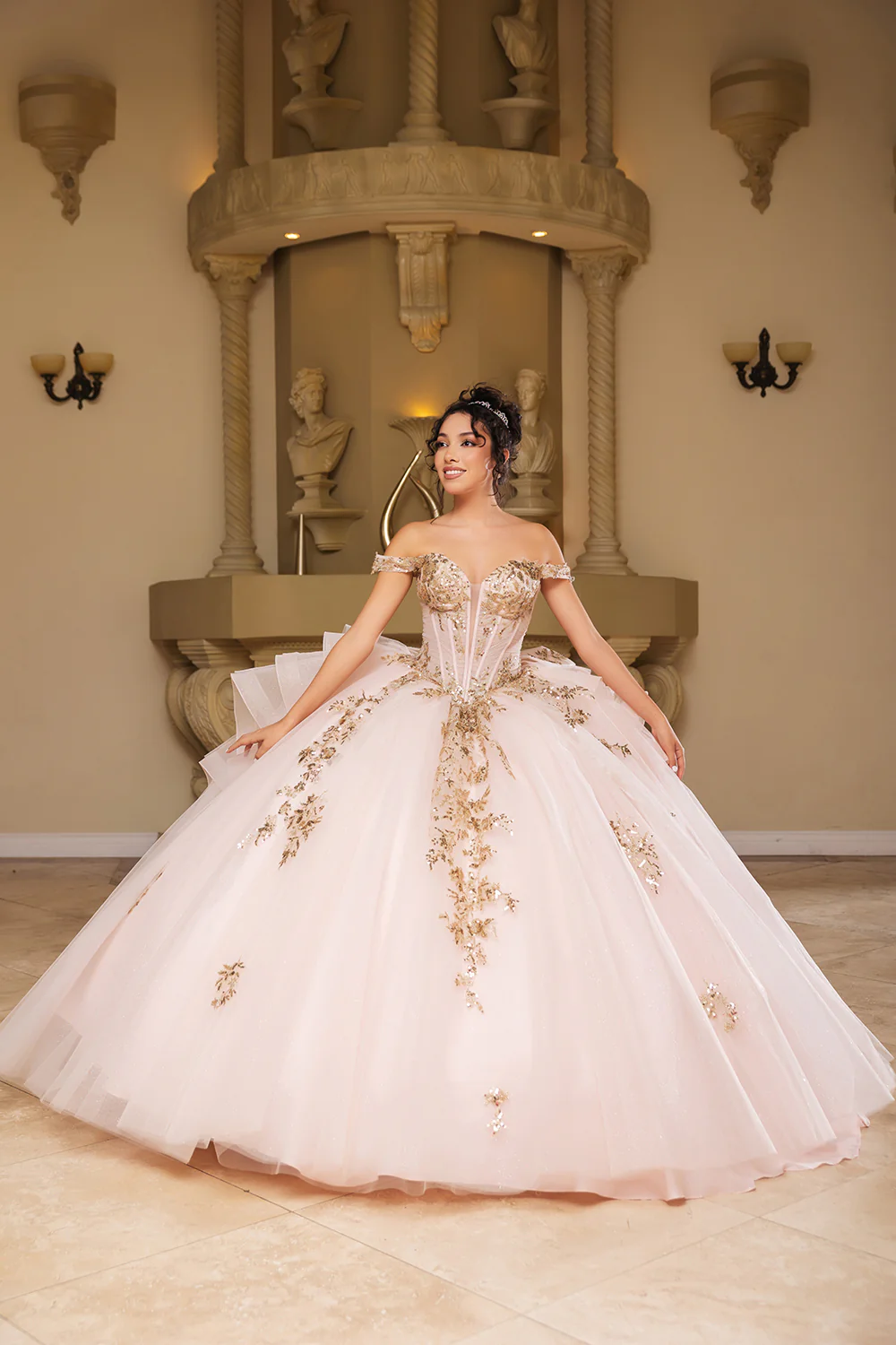 Quinceanera Dress Sweetheart Ruffles Sequin Prom Gown By Layla K LK272 - Image 8