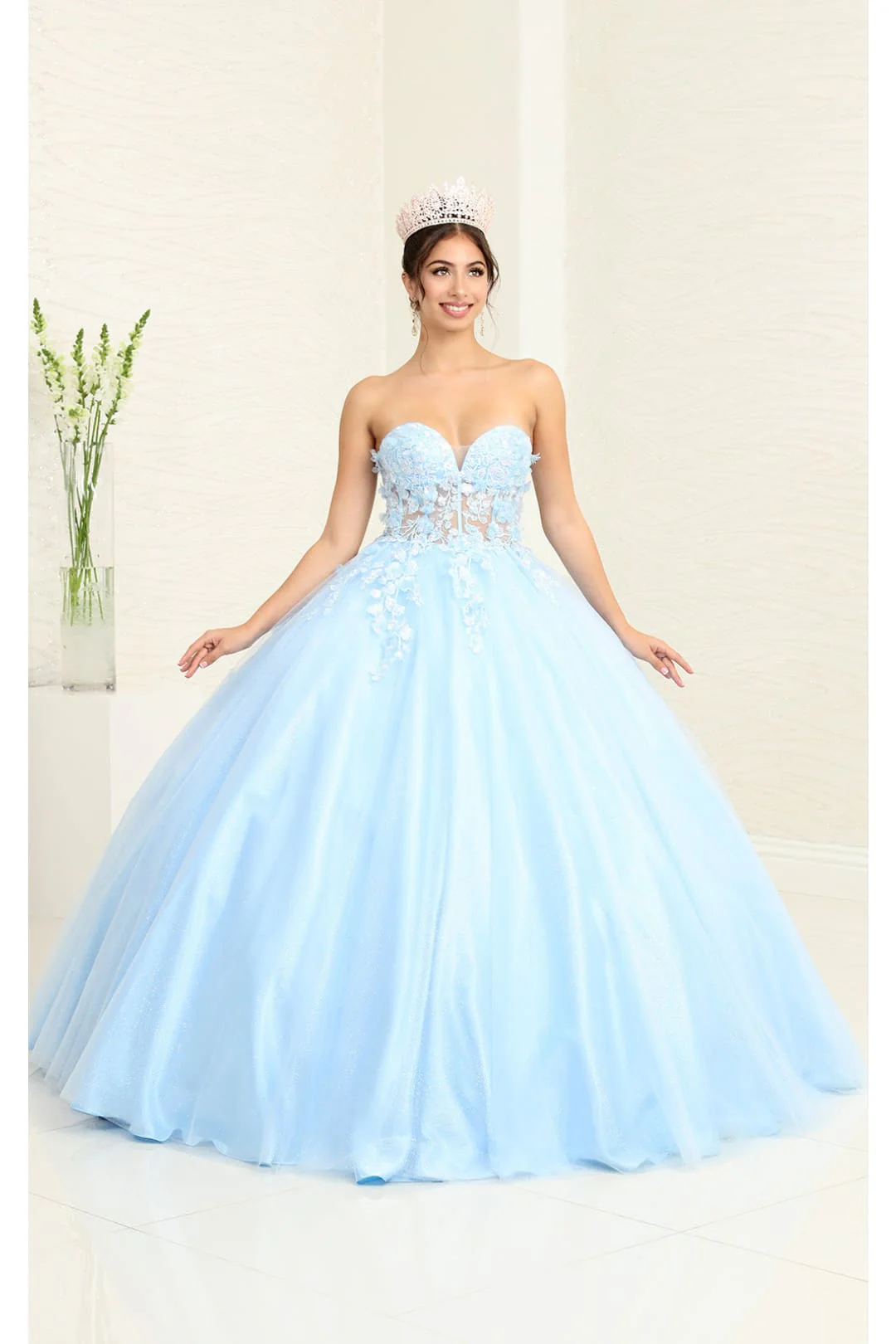Quinceanera Gown Sweetheart Corset Back Gala Dress By Layla K LK243 - Image 7