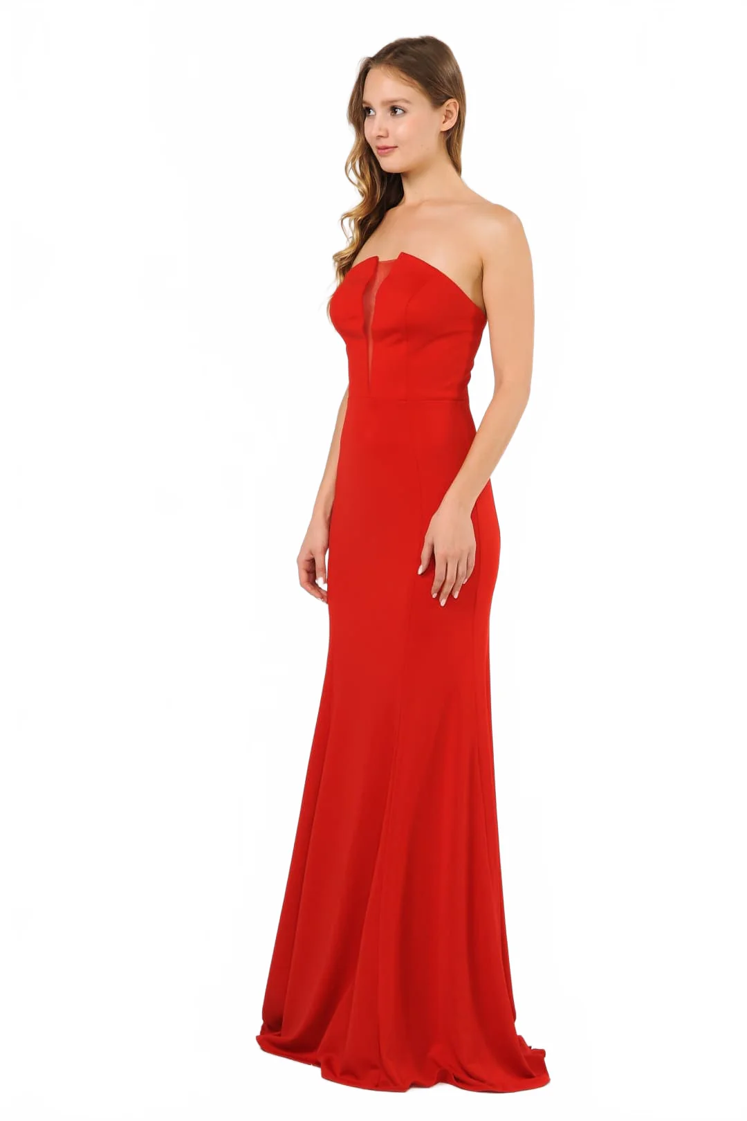 Red Bridesmaid Dresses-Inexpensive Poly USA Prom Formal Gown 8488 - Image 8