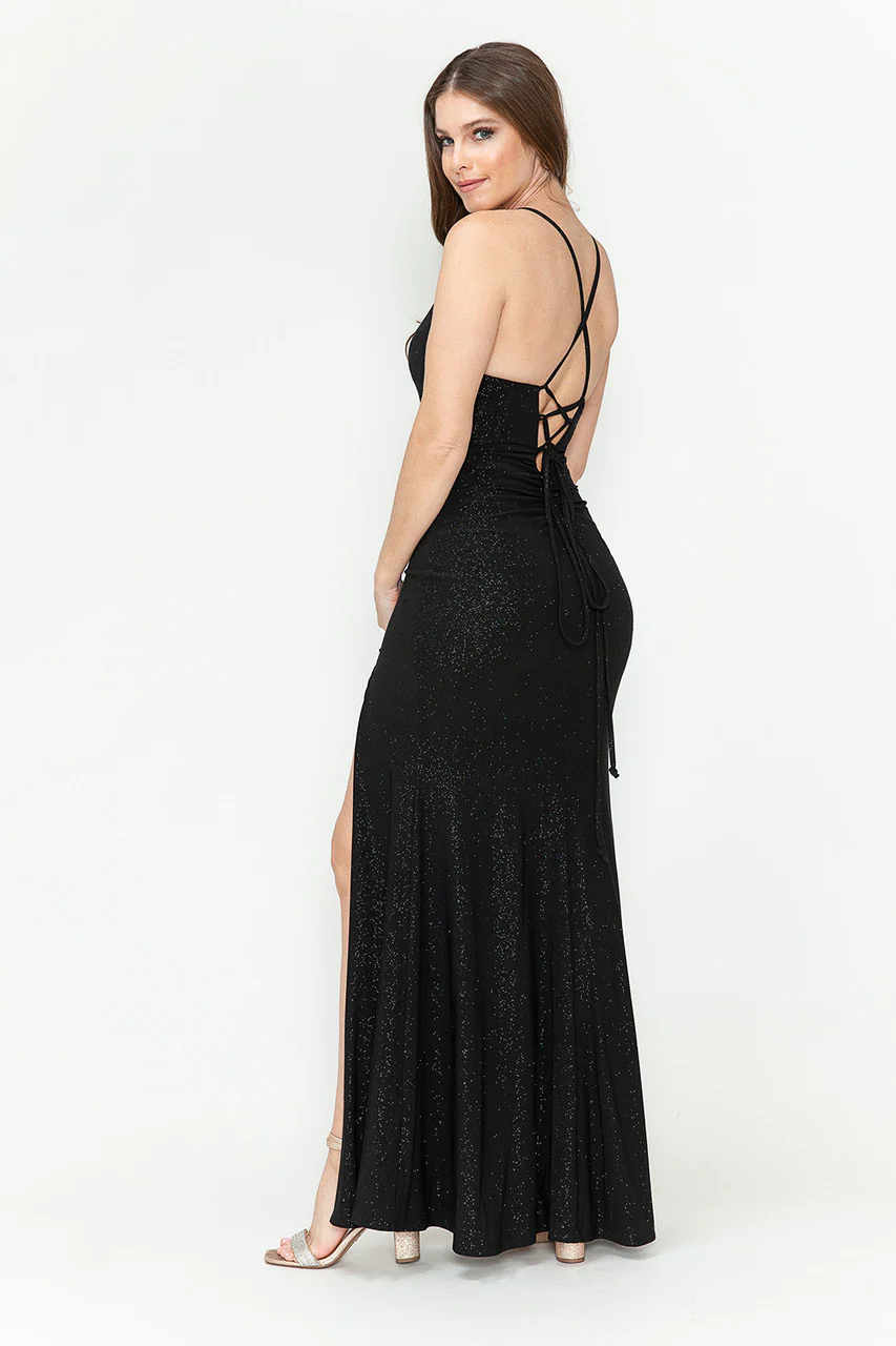 Red Carpet Dress V-Neck Ruched Mermaid Evening Gown By Lenovia 5309 - Image 3