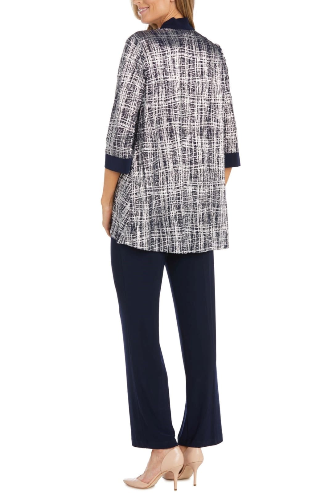 RM Richards 2587 NAVY 3-Piece Glitzy Evening Pants Suit Set - Image 2
