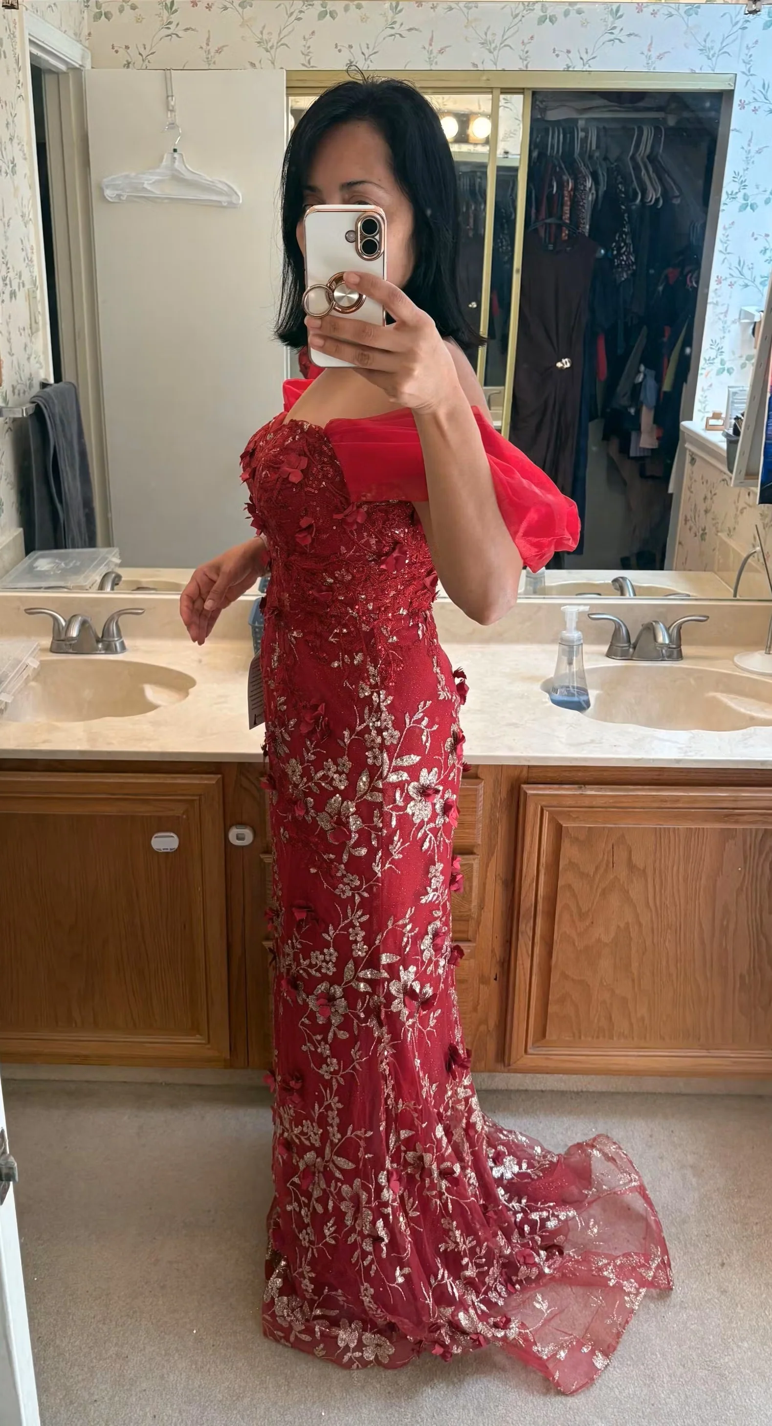 Rose Gold Quinceanera Mom Dresses Mother of the Quince Gowns - Image 12