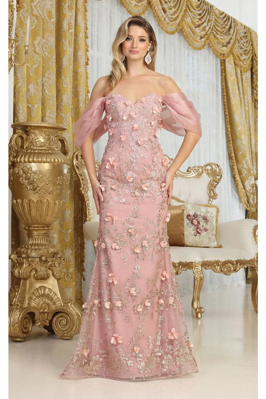 Rose Gold Quinceanera Mom Dresses Mother of the Quince Gowns - Image 7