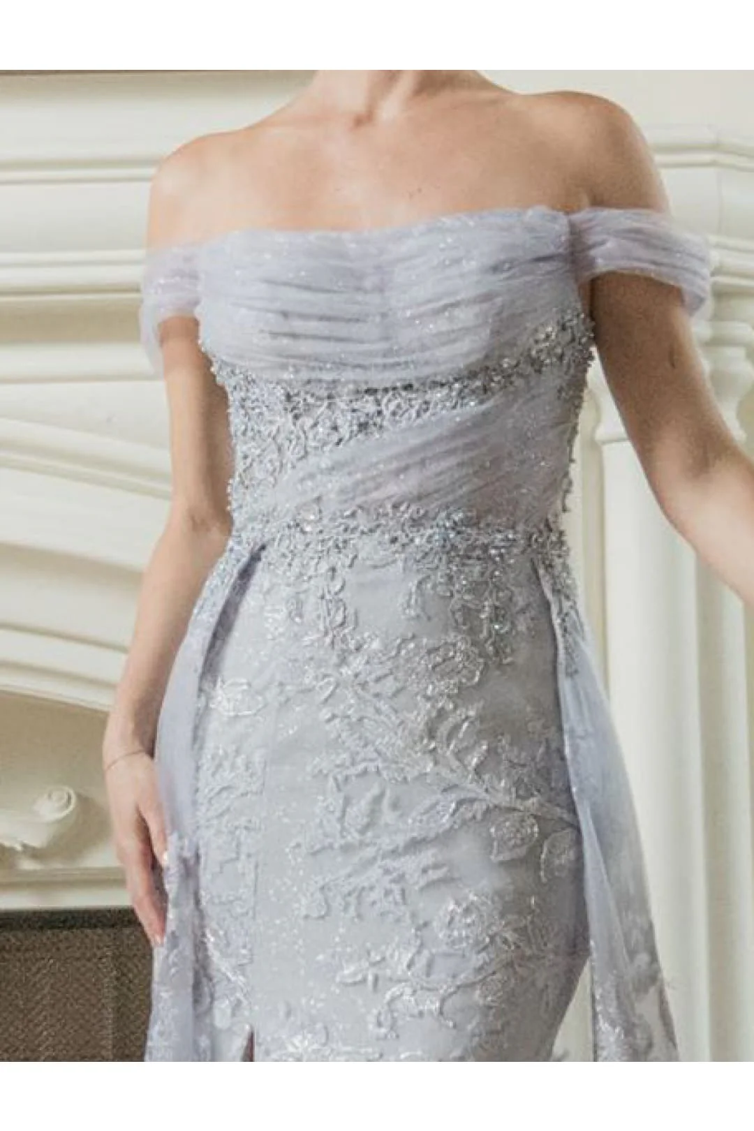Royal Queen RQ8053 Off Shoulder Lace Applpique Pageant Formal Dress - Image 6