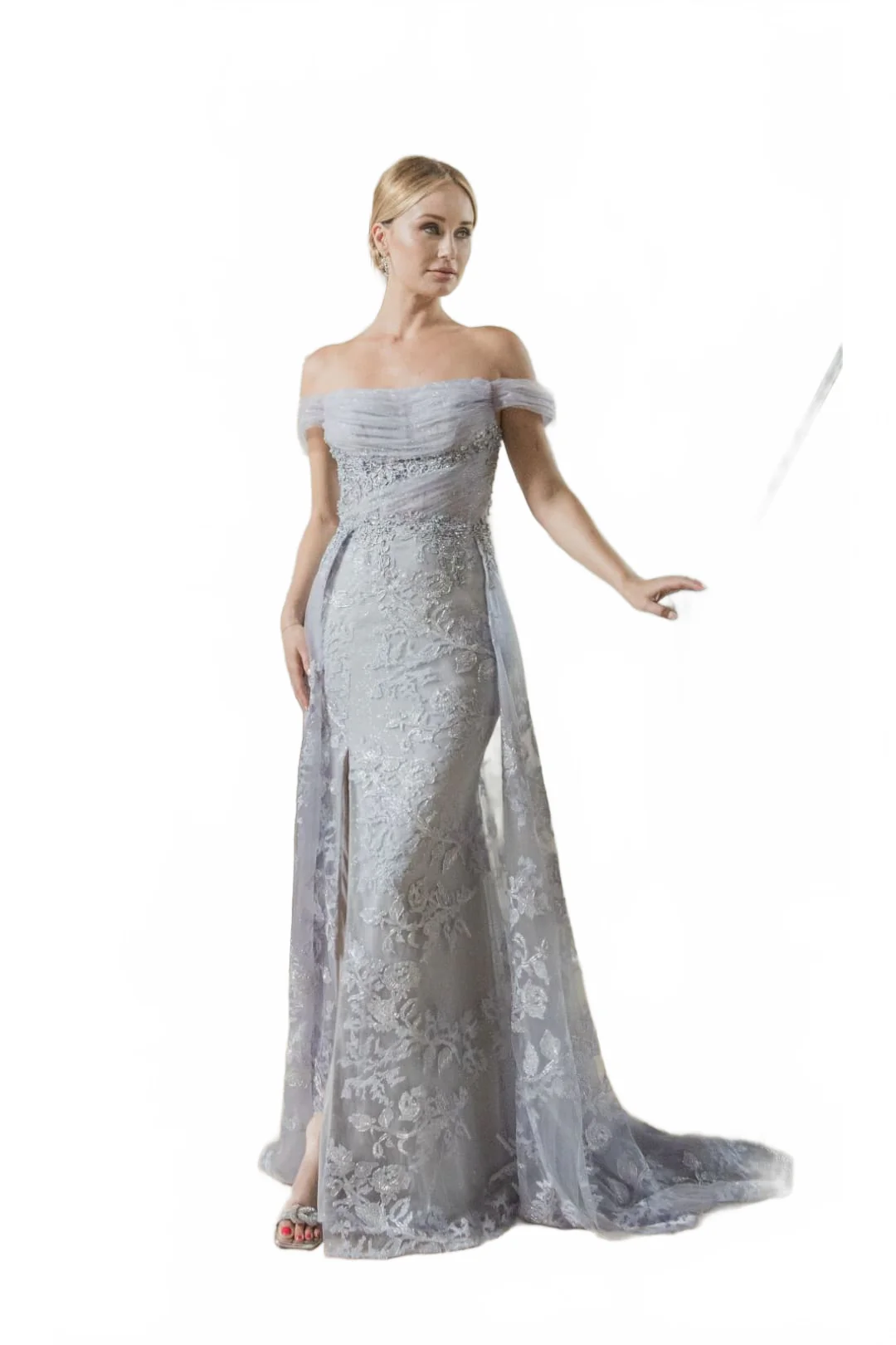 Royal Queen RQ8053 Off Shoulder Lace Applpique Pageant Formal Dress - Image 8
