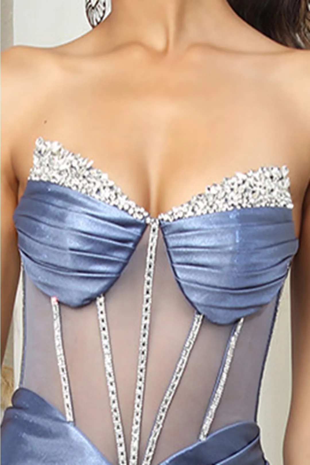 Royal Queen RQ8104 Draped Embellished High Slit Prom Evening Dress - Image 10
