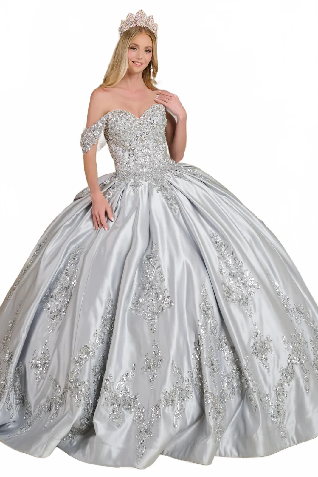 Satin Sweetheart Ball Gown by Elizabeth KGL3643 - Image 6