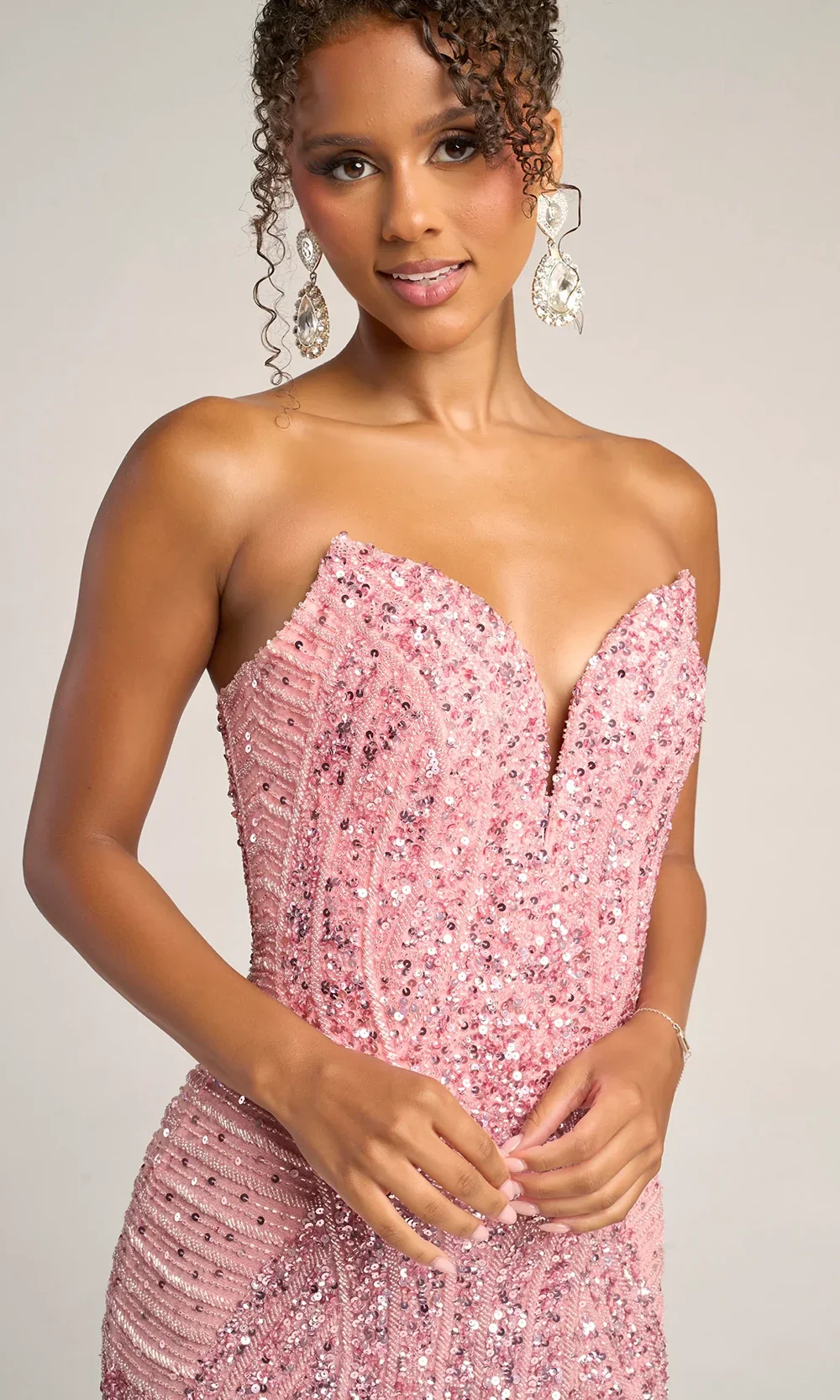Sequin Mermaid Evening Gown with High Slit Formal Dress by Portia and Scarlett PS26424C - Image 16