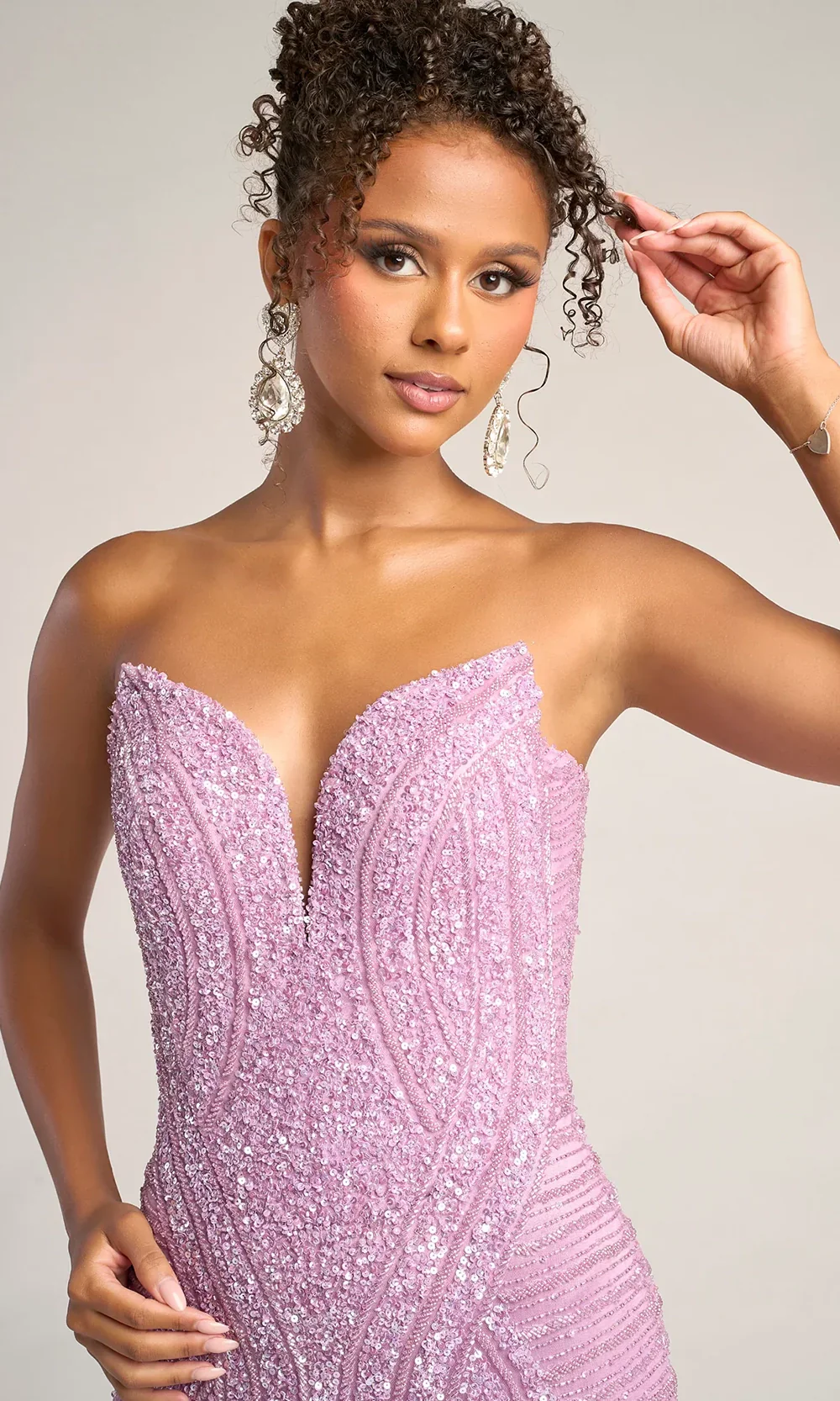 Sequin Mermaid Evening Gown with High Slit Formal Dress by Portia and Scarlett PS26424C - Image 21