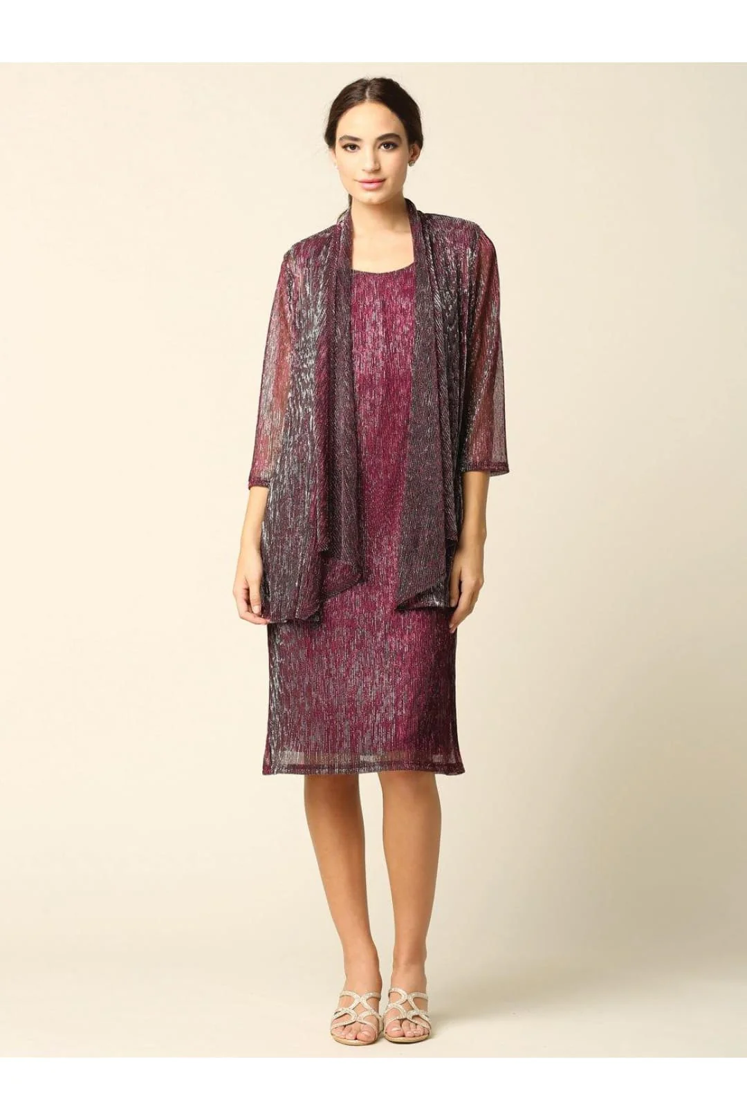 Short Formal Mother of the Bride Jacket Dress by Eva USA - Image 2