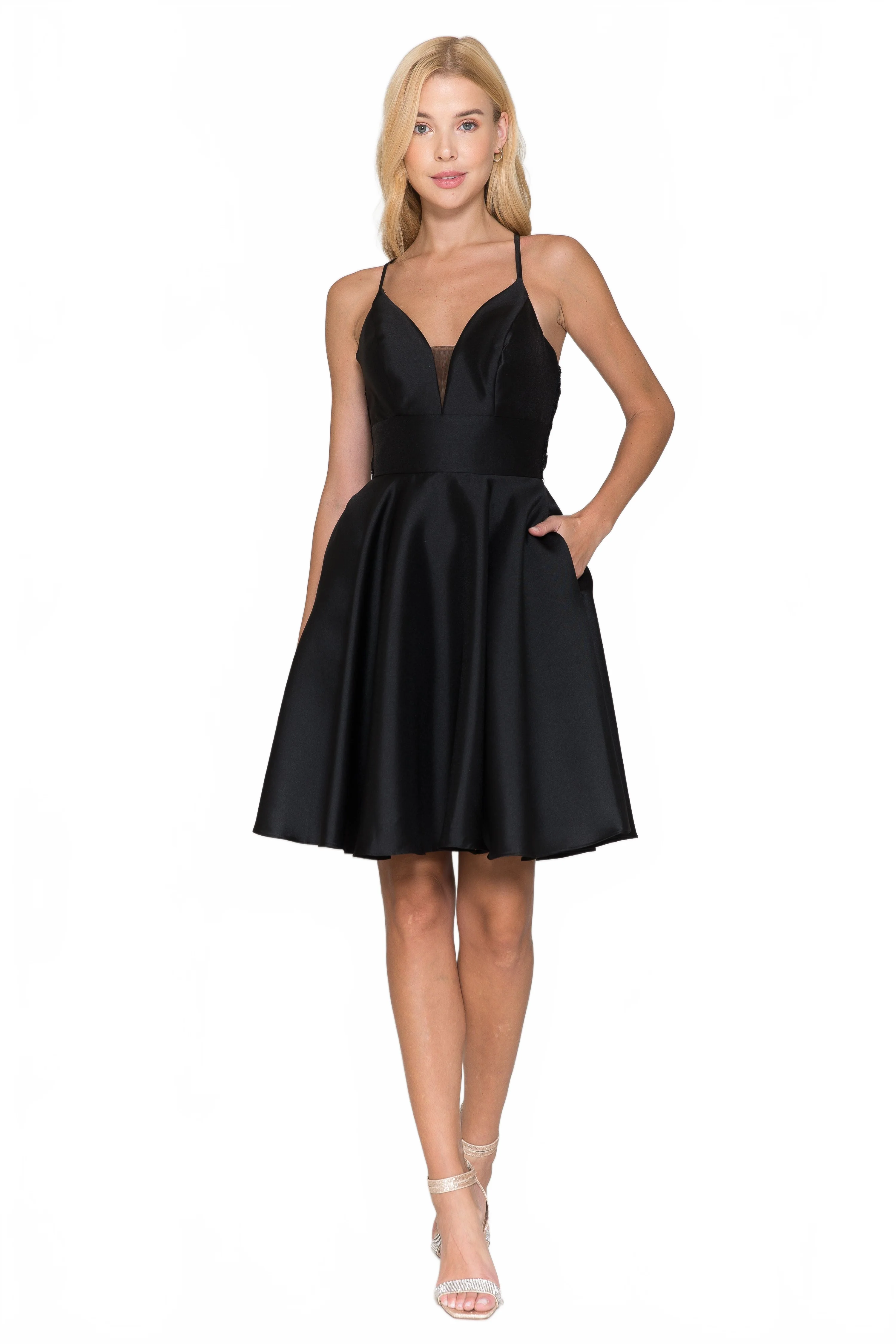Poly USA 8698 Short Mikado Pocket Dress - Image 9