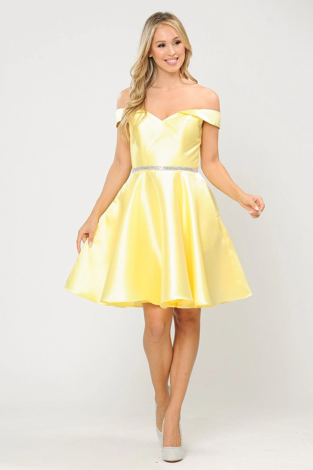 Poly USA 7948 Short Off Shoulder Mikado Dress - Image 10