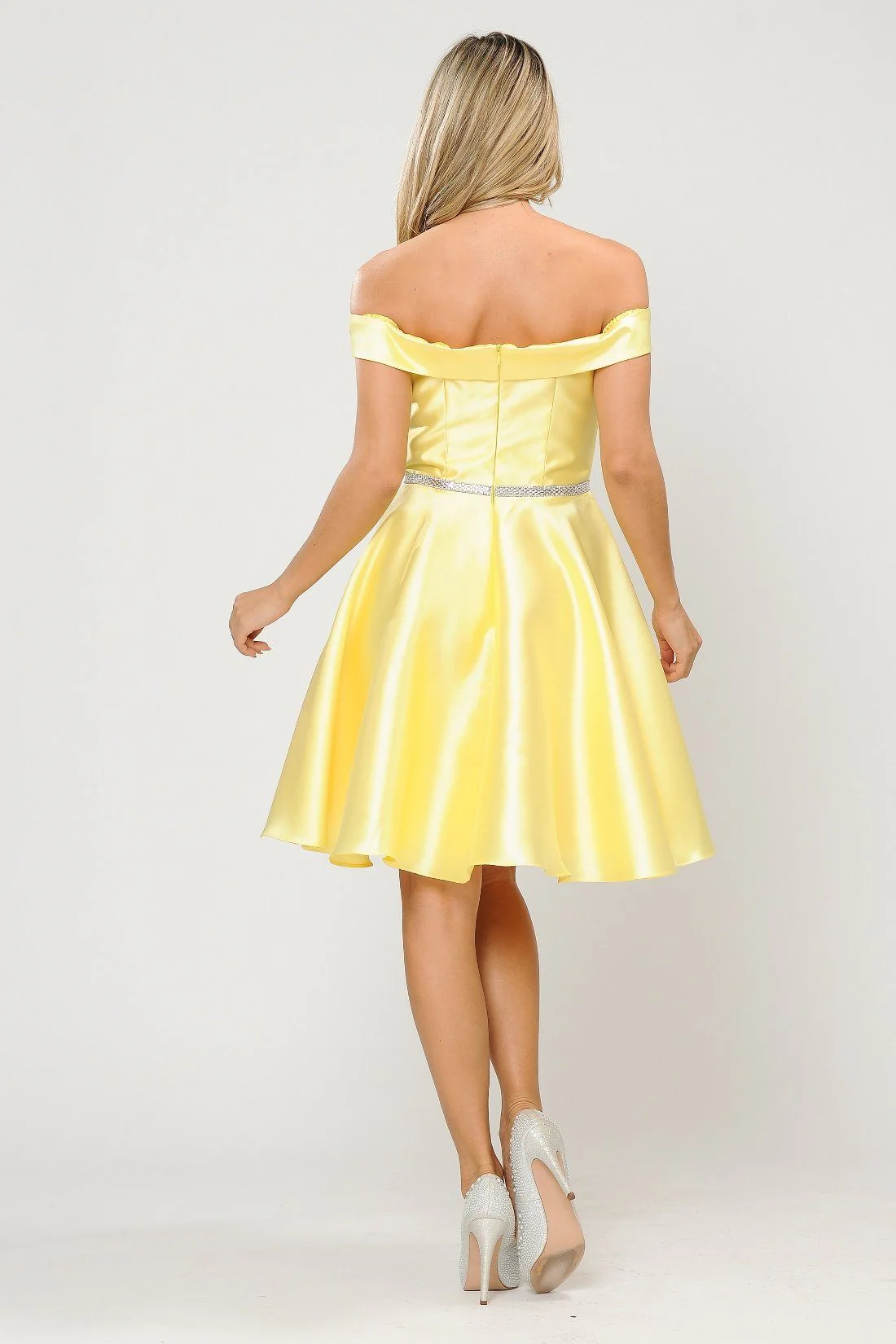 Poly USA 7948 Short Off Shoulder Mikado Dress - Image 3