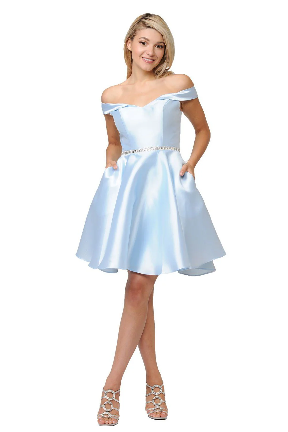 Poly USA 7948 Short Off Shoulder Mikado Dress - Image 6