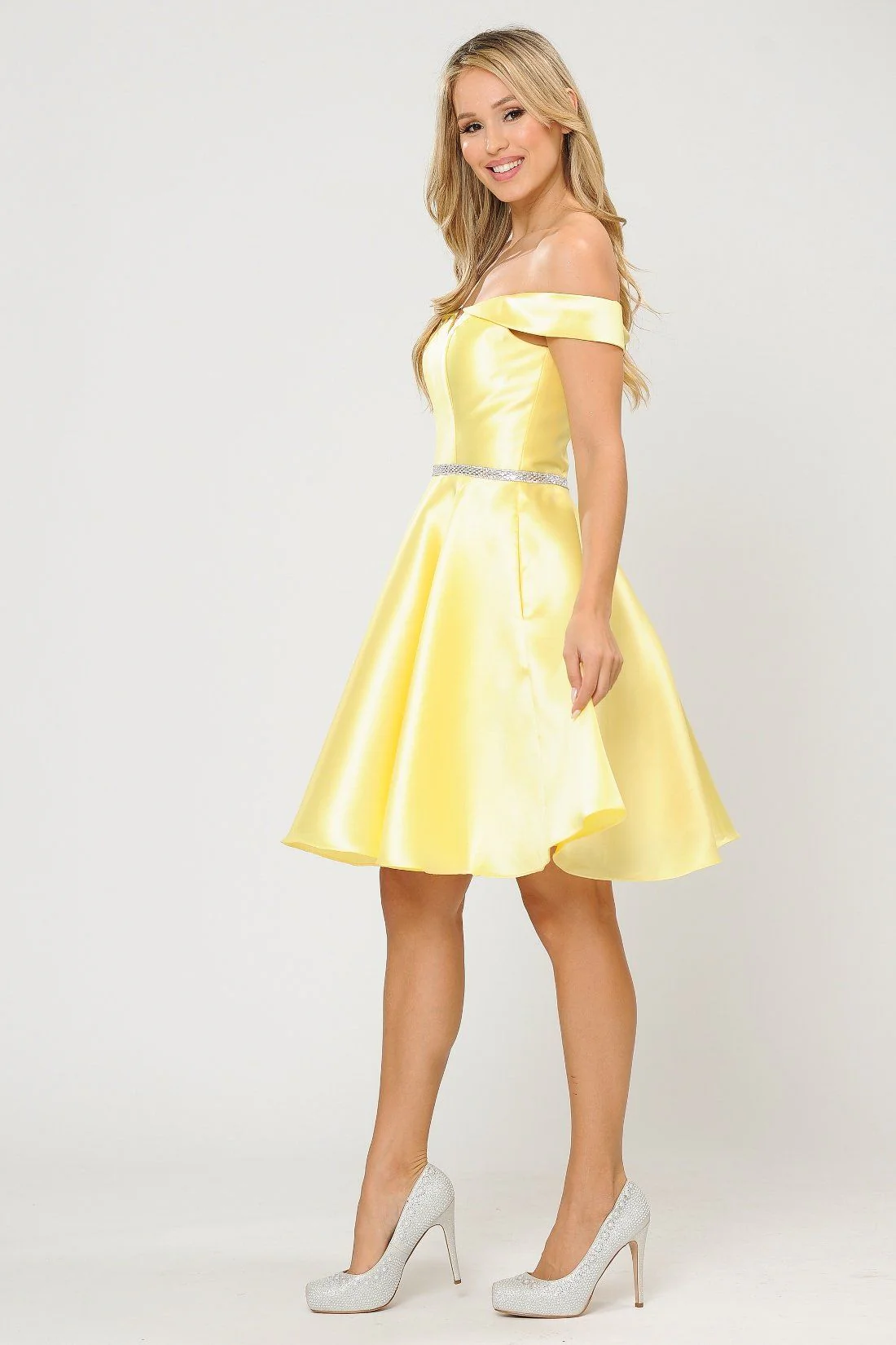 Poly USA 7948 Short Off Shoulder Mikado Dress - Image 9