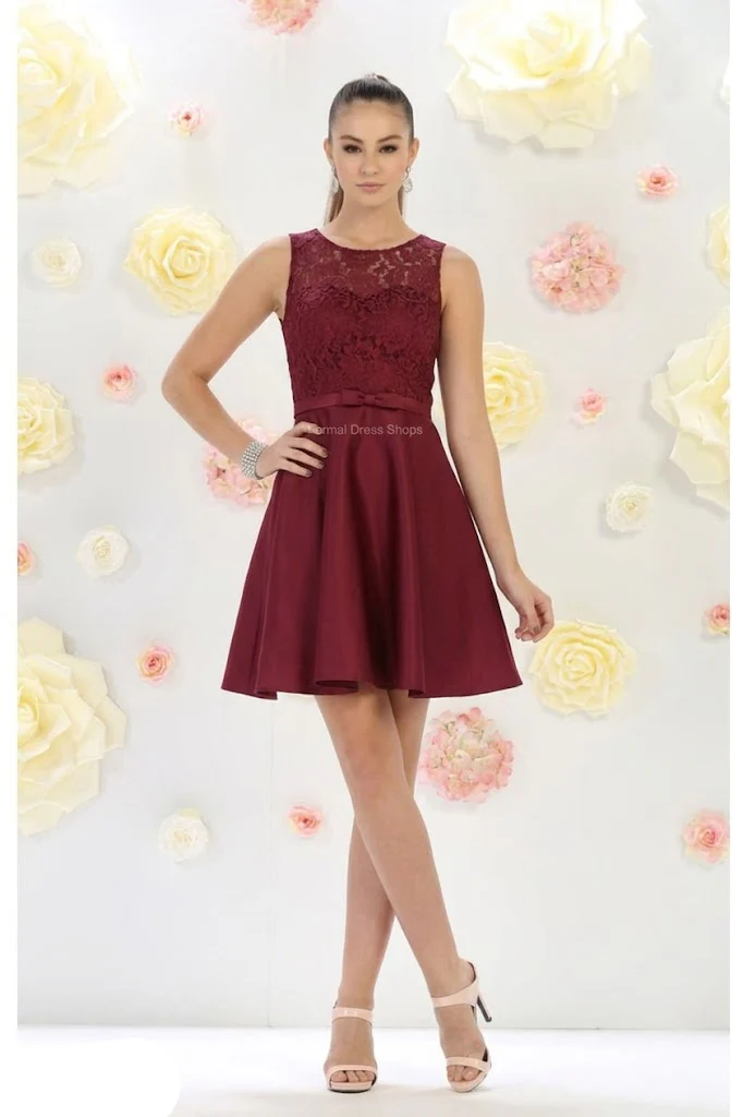 Simple & Classy Short Bridesmaids Dress - Image 12