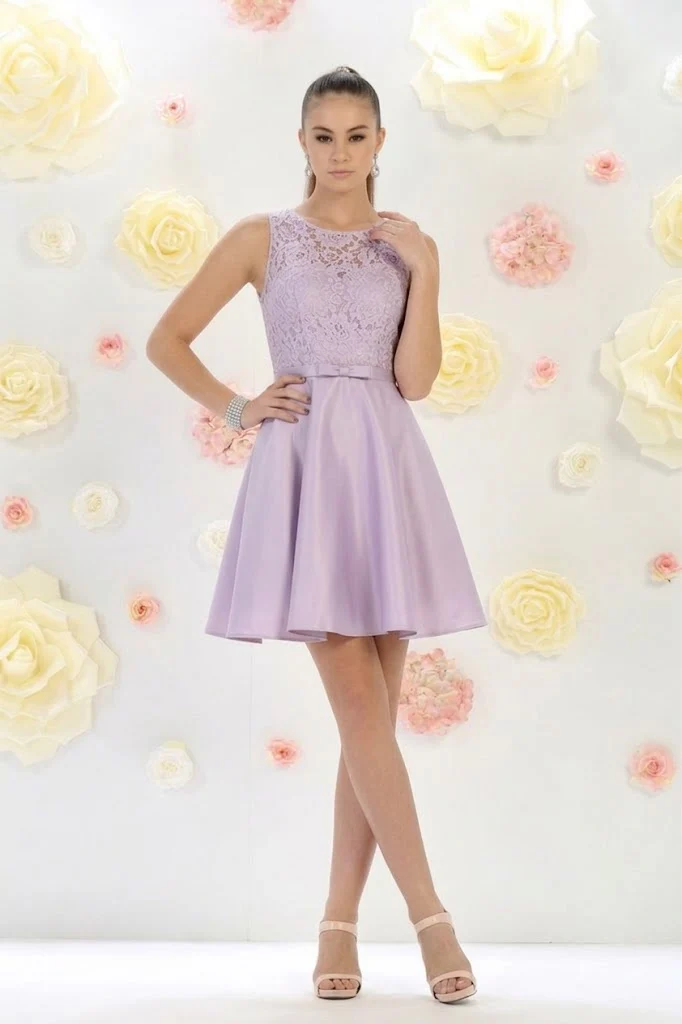 Simple & Classy Short Bridesmaids Dress - Image 14