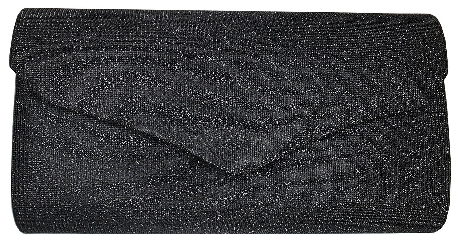 Sparkly Envelope Clutch Purse – Black Gold or Silver | HBG-105240S - Image 2