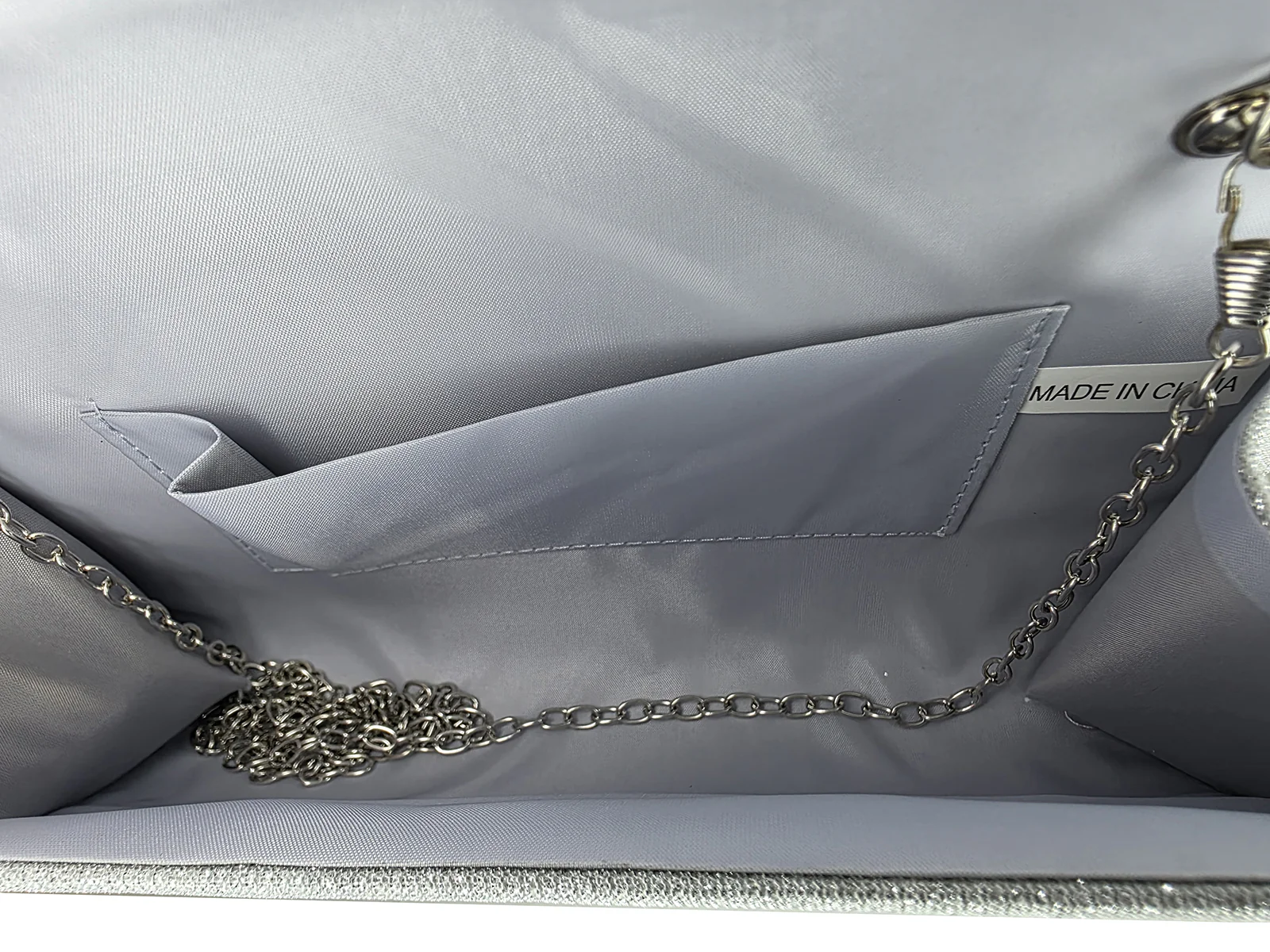 Sparkly Envelope Clutch Purse – Black Gold or Silver | HBG-105240S - Image 7