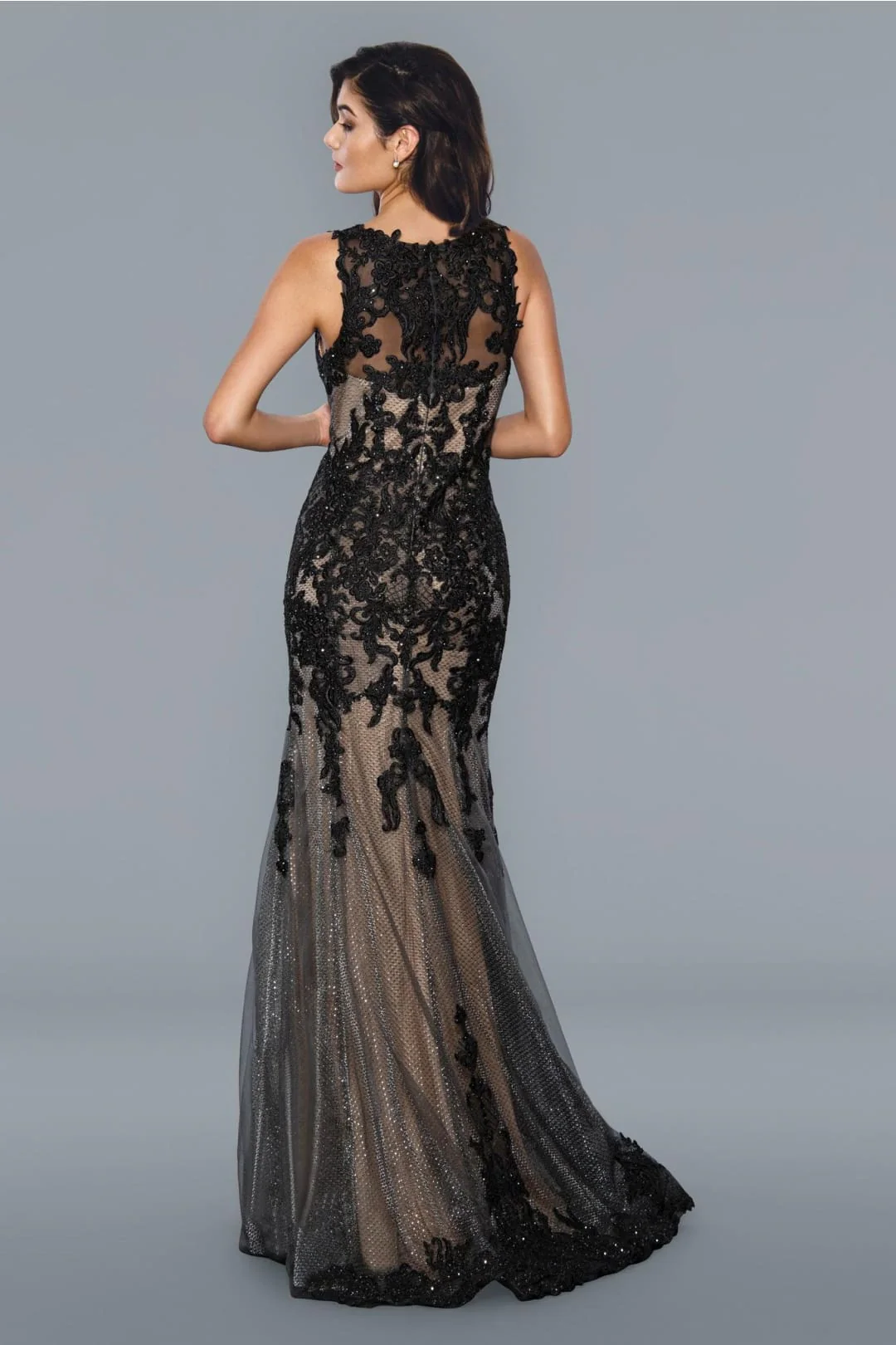 Stella Couture 20029 Long Sleeveless Evening Dress - Image 2