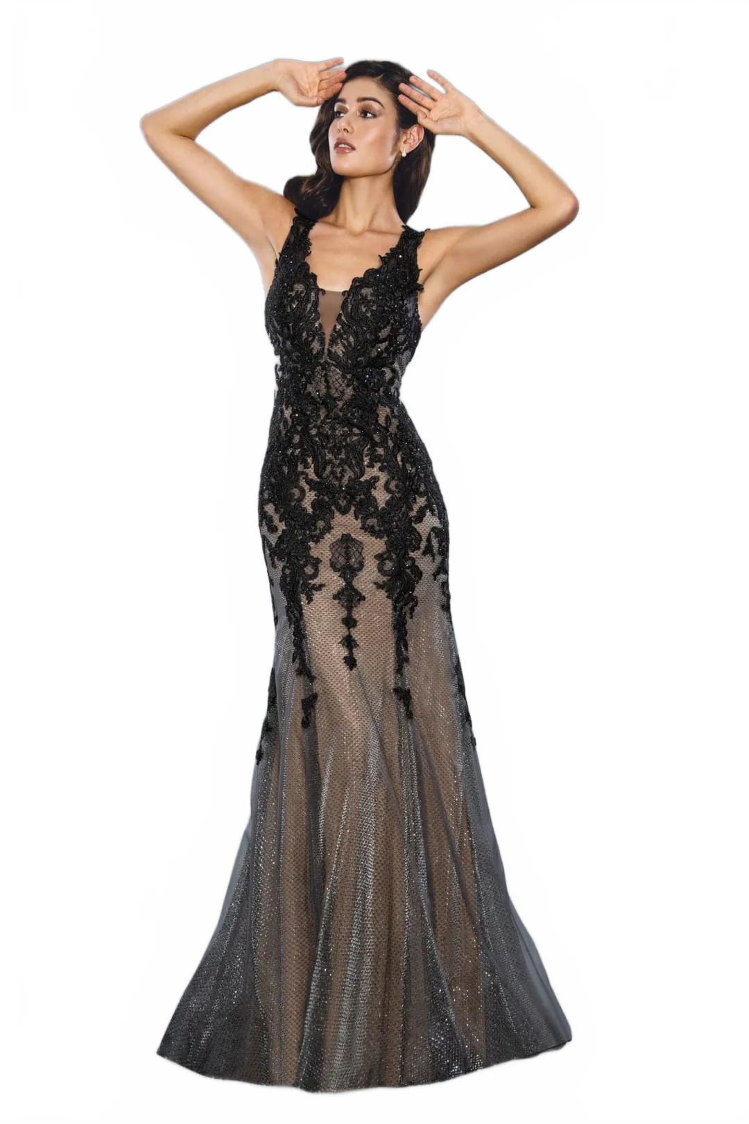 Stella Couture 20029 Long Sleeveless Evening Dress - Image 3
