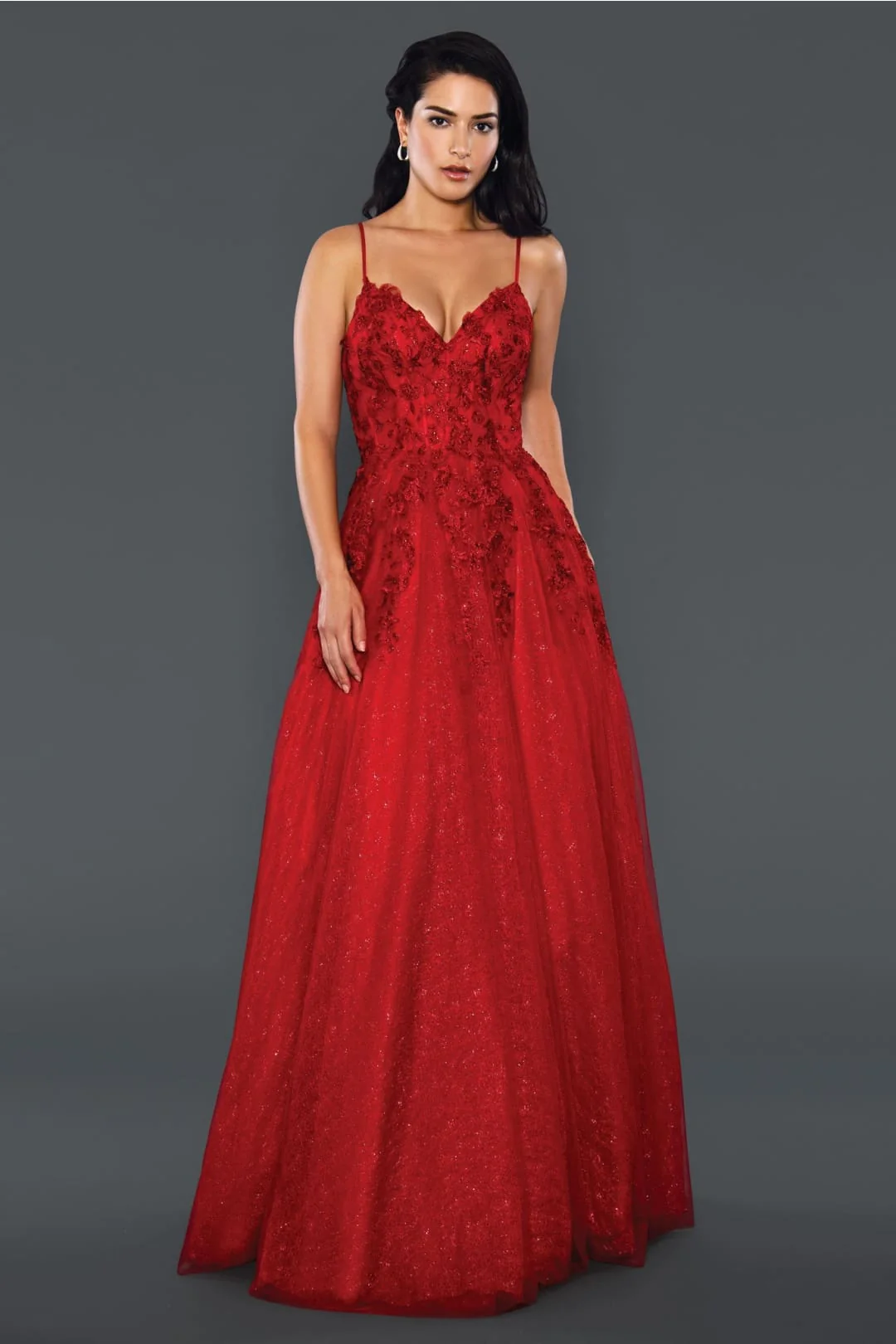 Stella Couture 21036 Long Spaghetti Straps Evening Gown - Image 2
