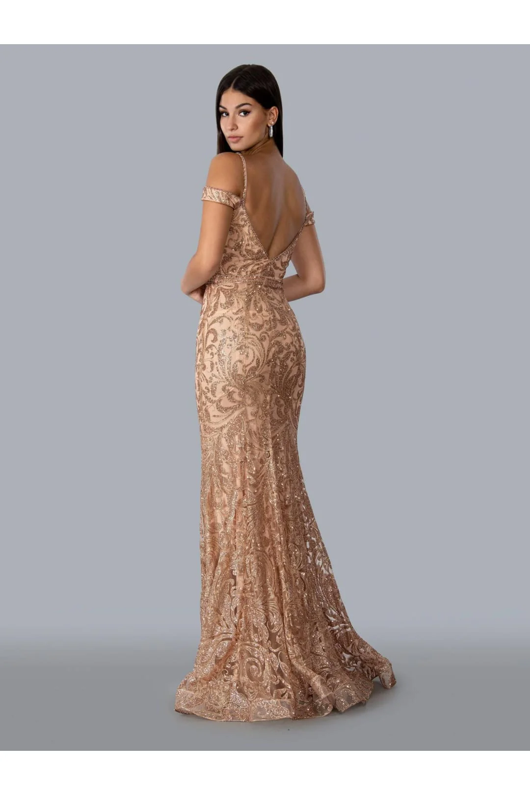 Stella Couture 21044 Long Off Shoulder Evening Dress - Image 3