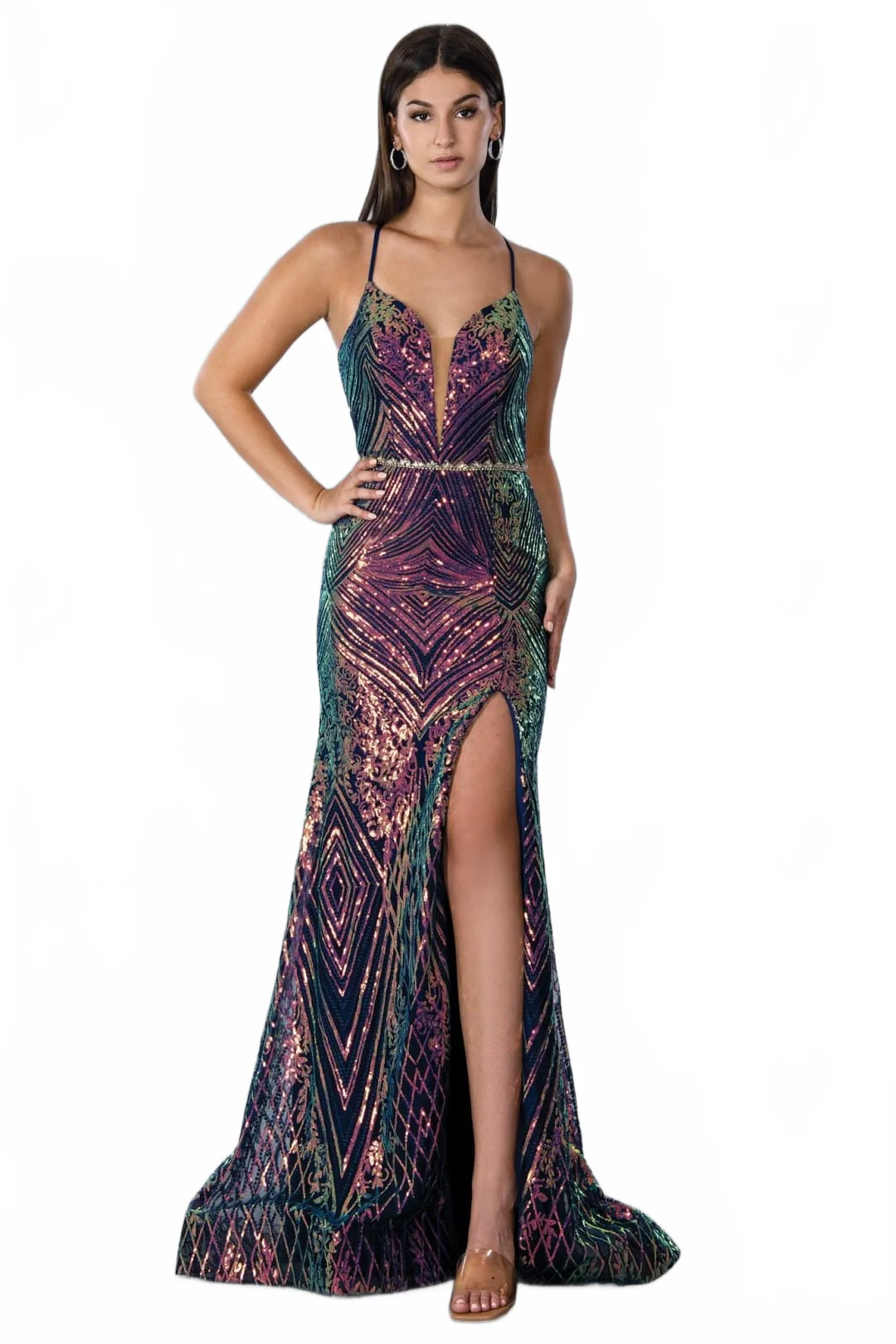Stella Couture 23131 Sexy Sparkling Long Prom Dress - Image 3