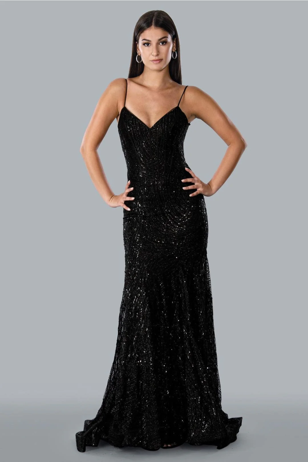 Stella Couture 23177 Long Sparkling Evening Gown - Image 3