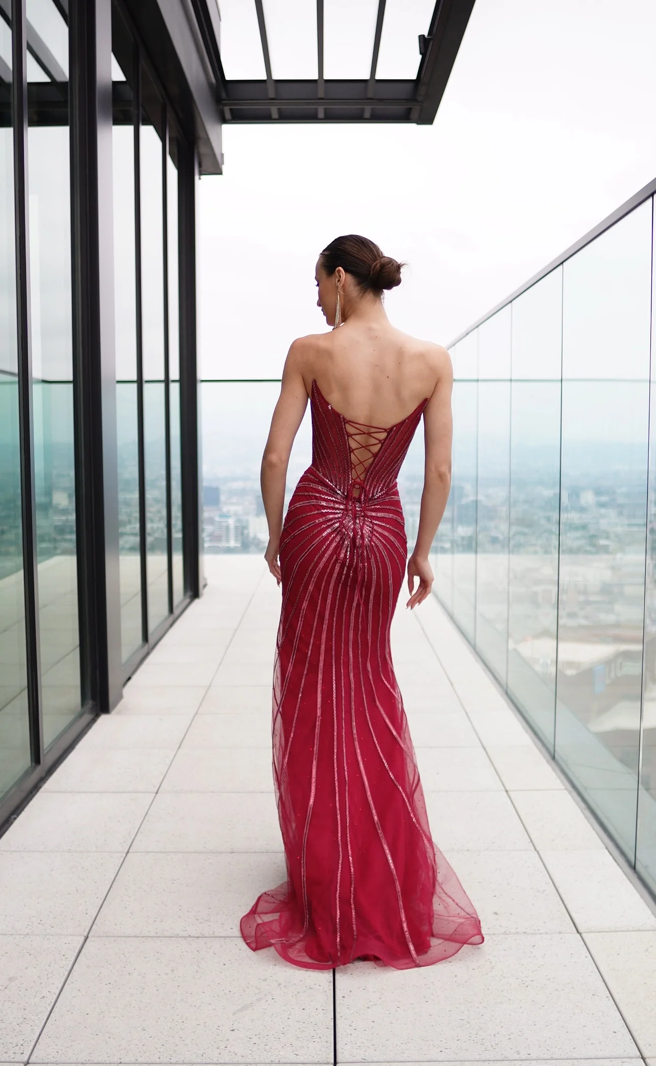 Strapless Beaded Mermaid Evening Gown with Corset Back by Royal Queen RQ8217 - Image 13