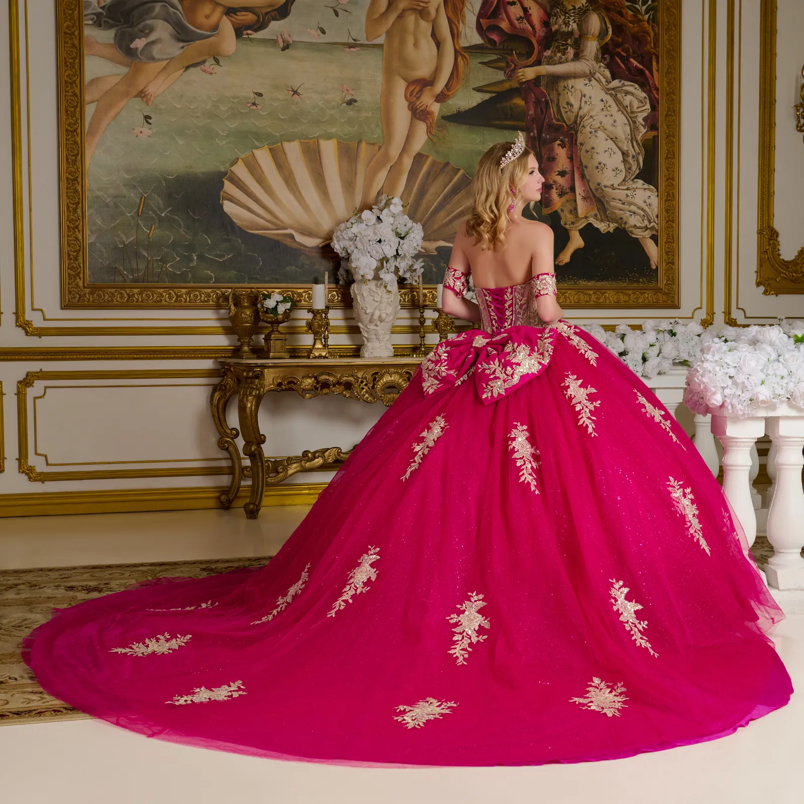 Strapless Corset Ball Gown by Elizabeth K GL3641 - Image 6