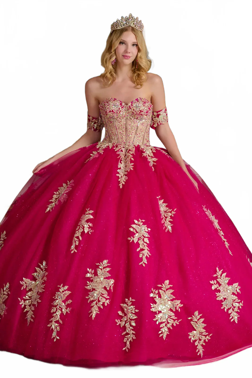 Strapless Corset Ball Gown by Elizabeth K GL3641 - Image 7