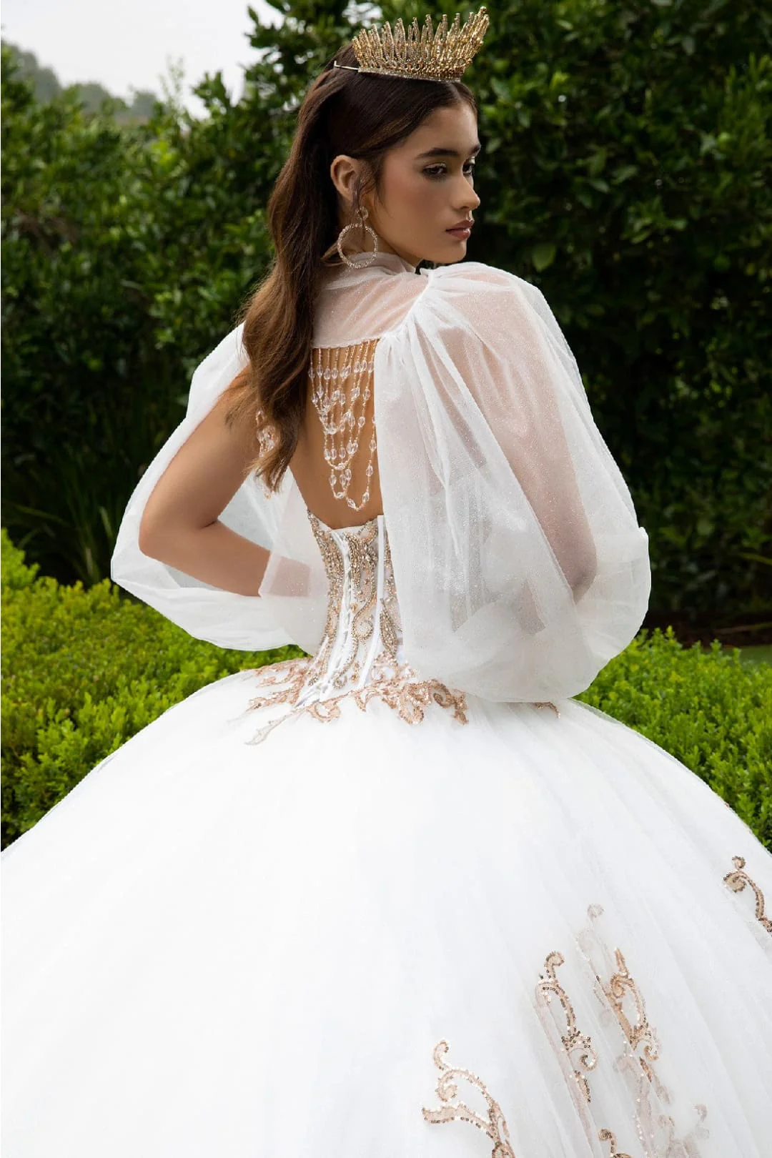 Strapless Puff Sleeve Ball Gown by GLS Gloria GL3578 - Image 4