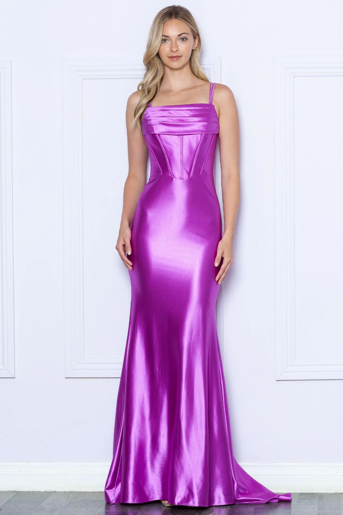 Poly USA 9258 Strappy Back Corset Mermaid Gown