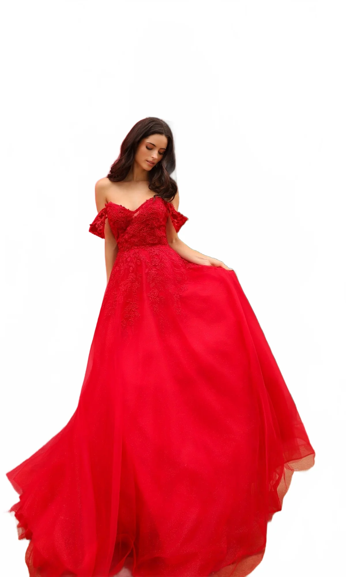 Nox Anabel R1303 Stunning Off-the-Shoulder Tulle Prom Ball Gown - Image 10